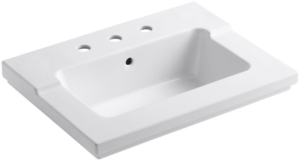 Tresham 25" 1 Piece Surface and Integrated Lavatory Vanity Top