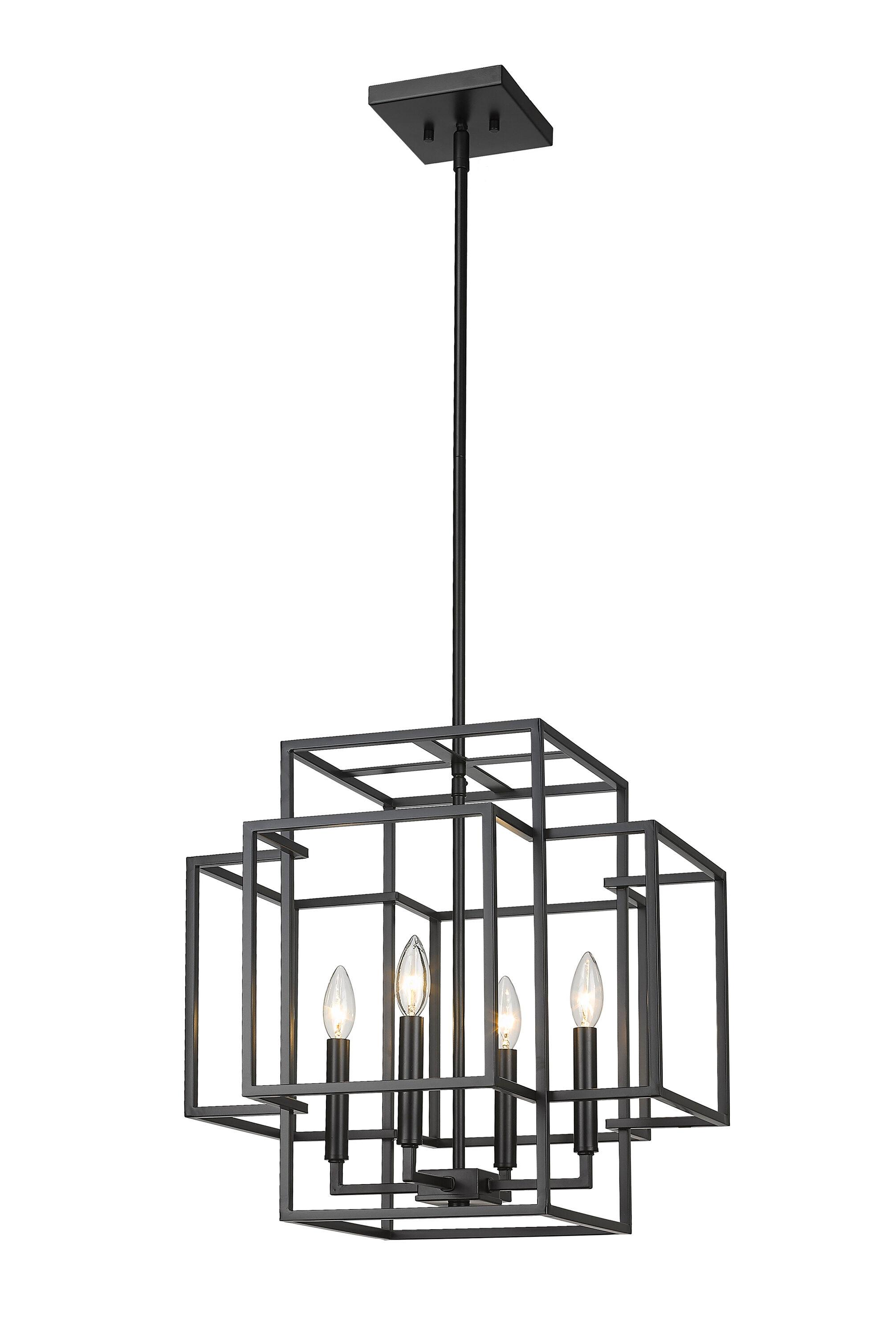 Z-Lite Titania 4 - Light Chandelier in  Matte Black