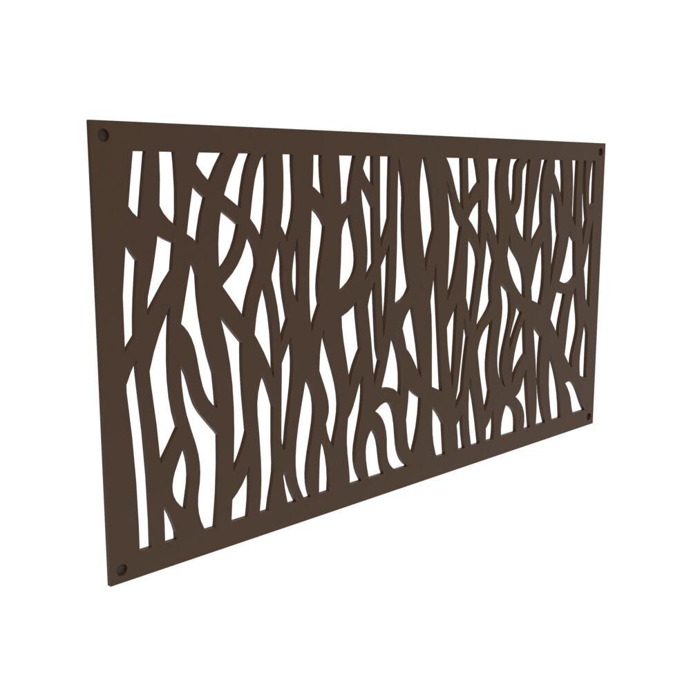 Barrette Outdoor Living 2 ft. x 4 ft. Sprig Umber Decorative Screen Panel