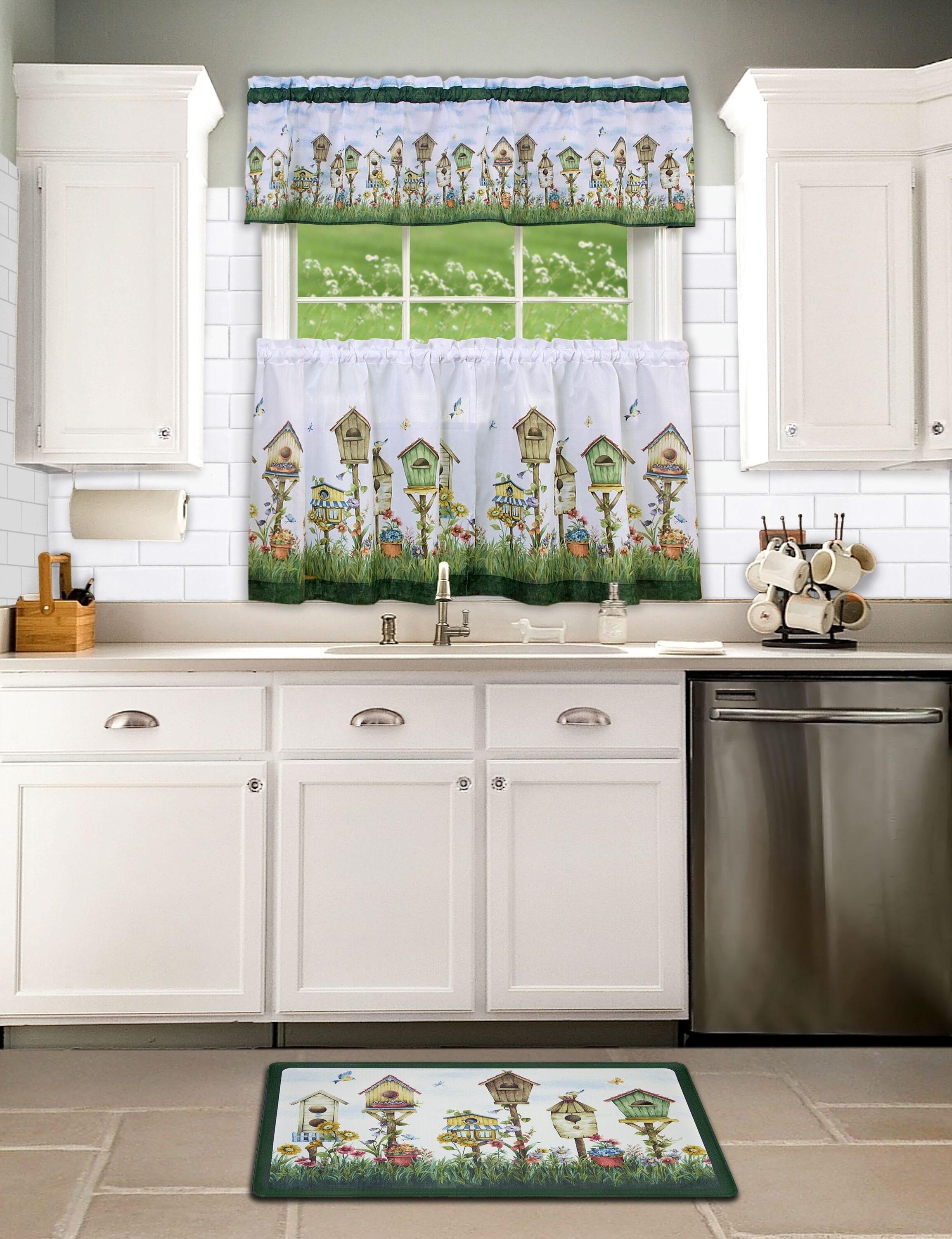Achim Kitchen Curtain And Valance Set, Home Sweet Home