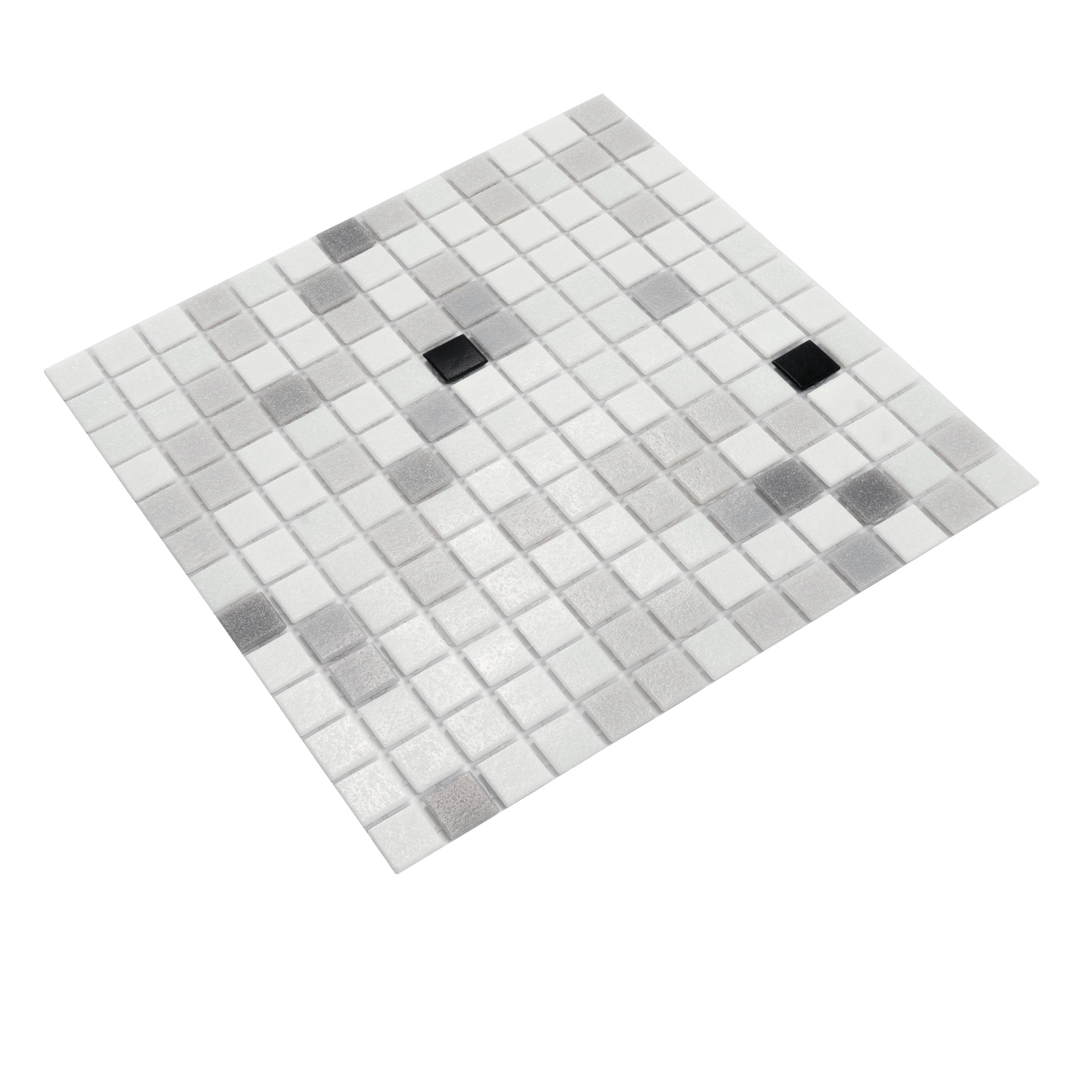 Mingles 0.8" x 0.8" Glass Mosaic Grid Wall & Floor Tile