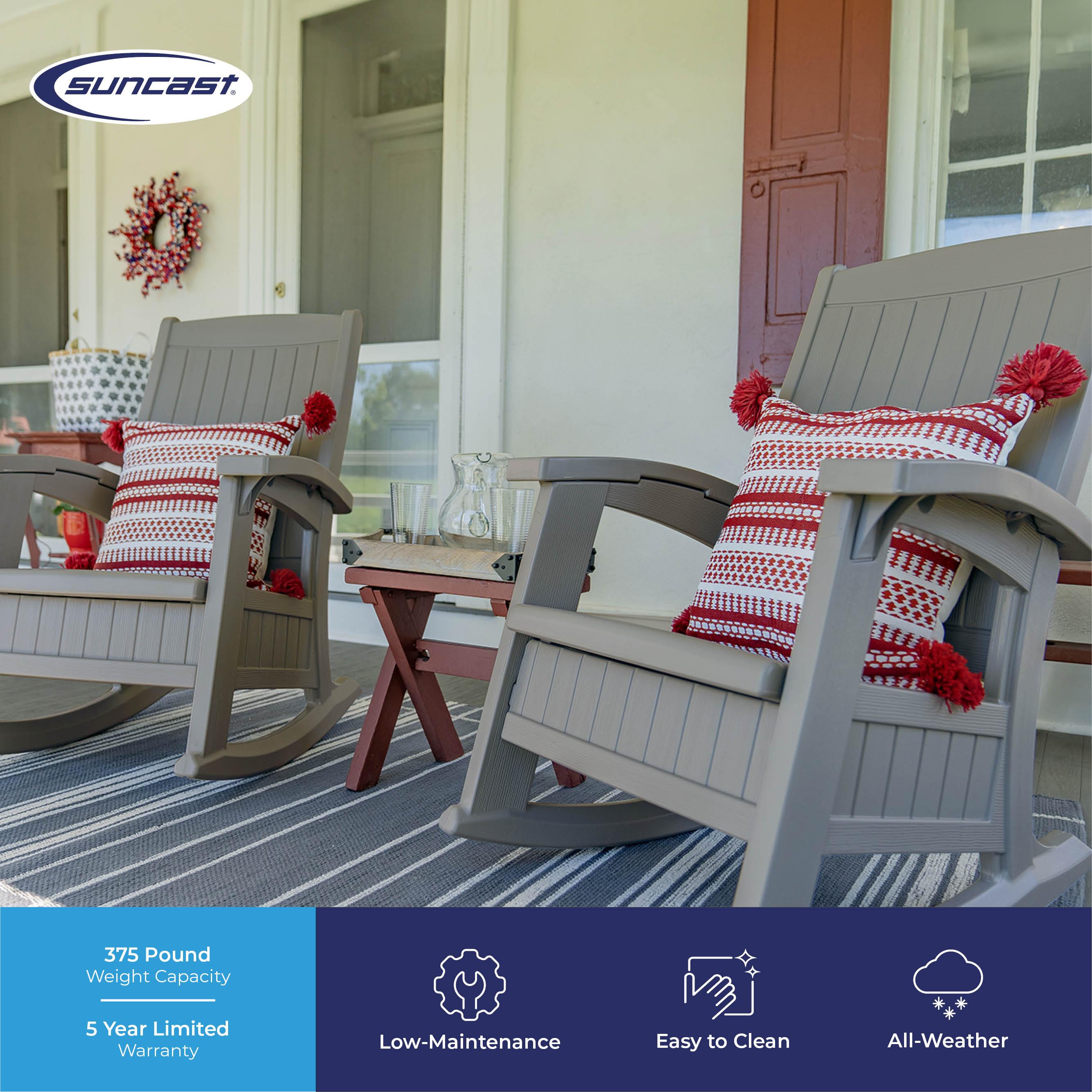 Suncast Suncast Outdoor Rocking Chair with Storage