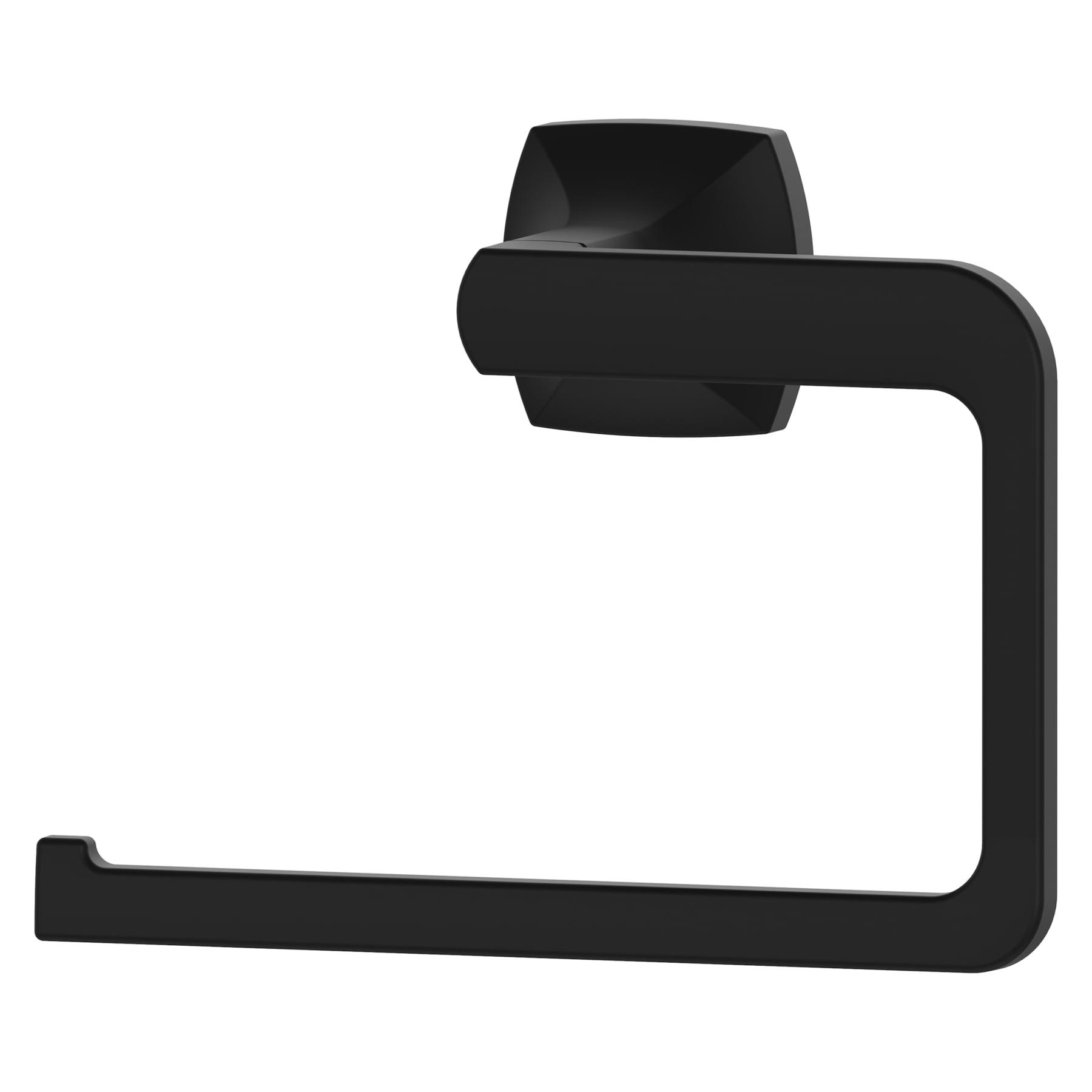 Matte Black Wall-Mounted Metal Towel Ring
