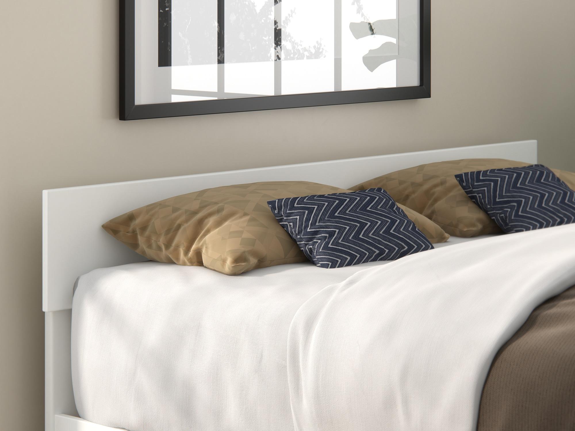 Queen Boston Headboard White - AFI: Solid Wood, Sleek Finish, Modern Design, Easy Install