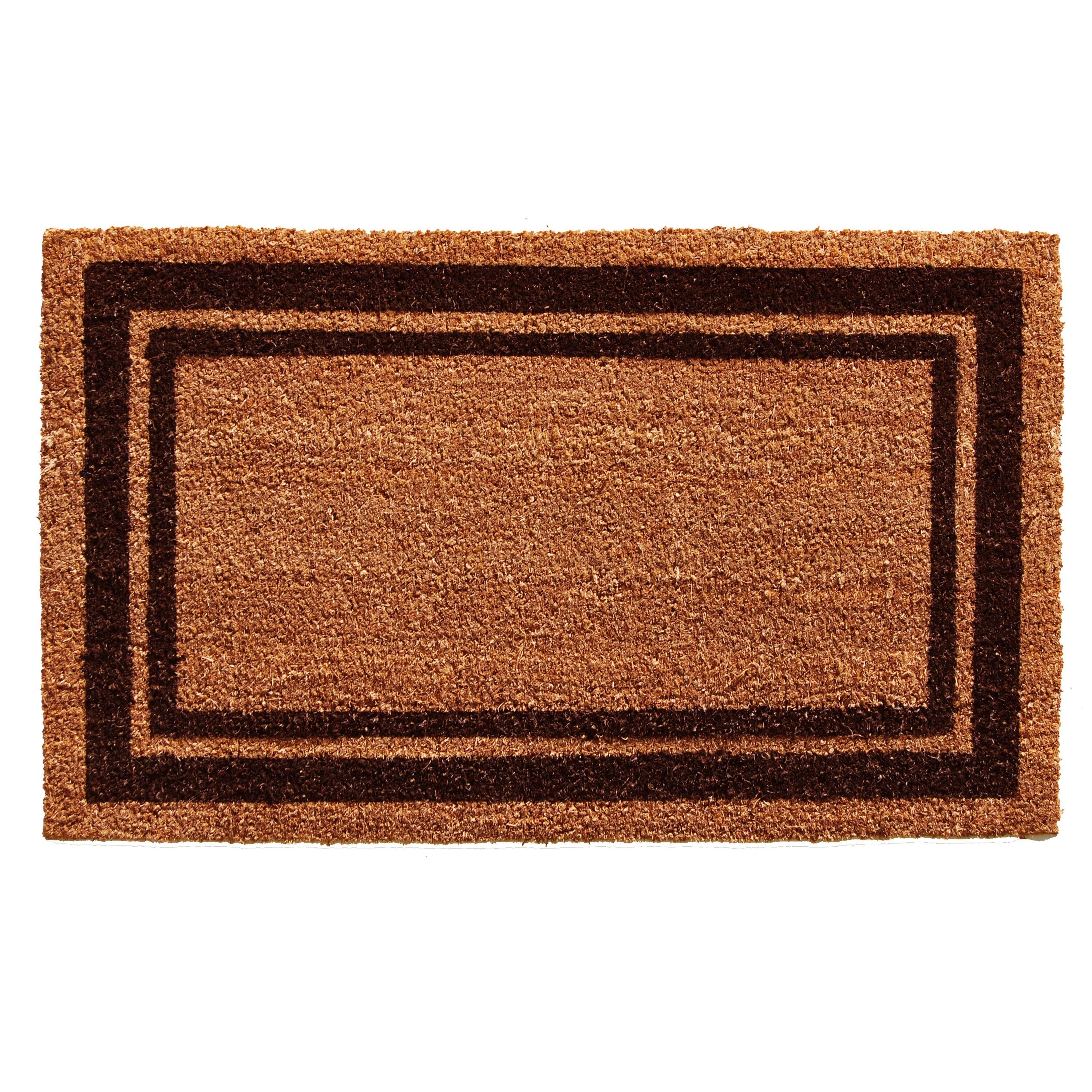 Calloway Mills Brown Border Outdoor Doormat 24" x 36"