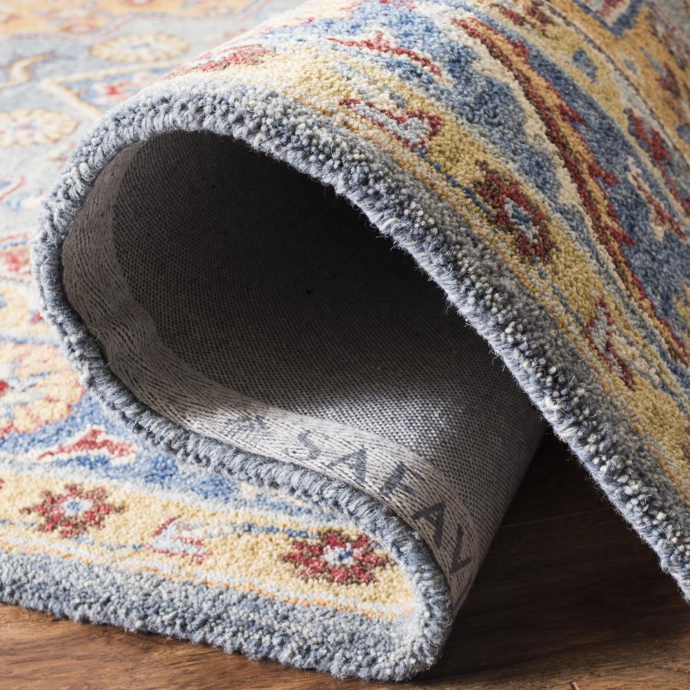 Antiquity AT504 Hand Tufted Area Rug - Blue/Gold - 6'x9' - Safavieh.