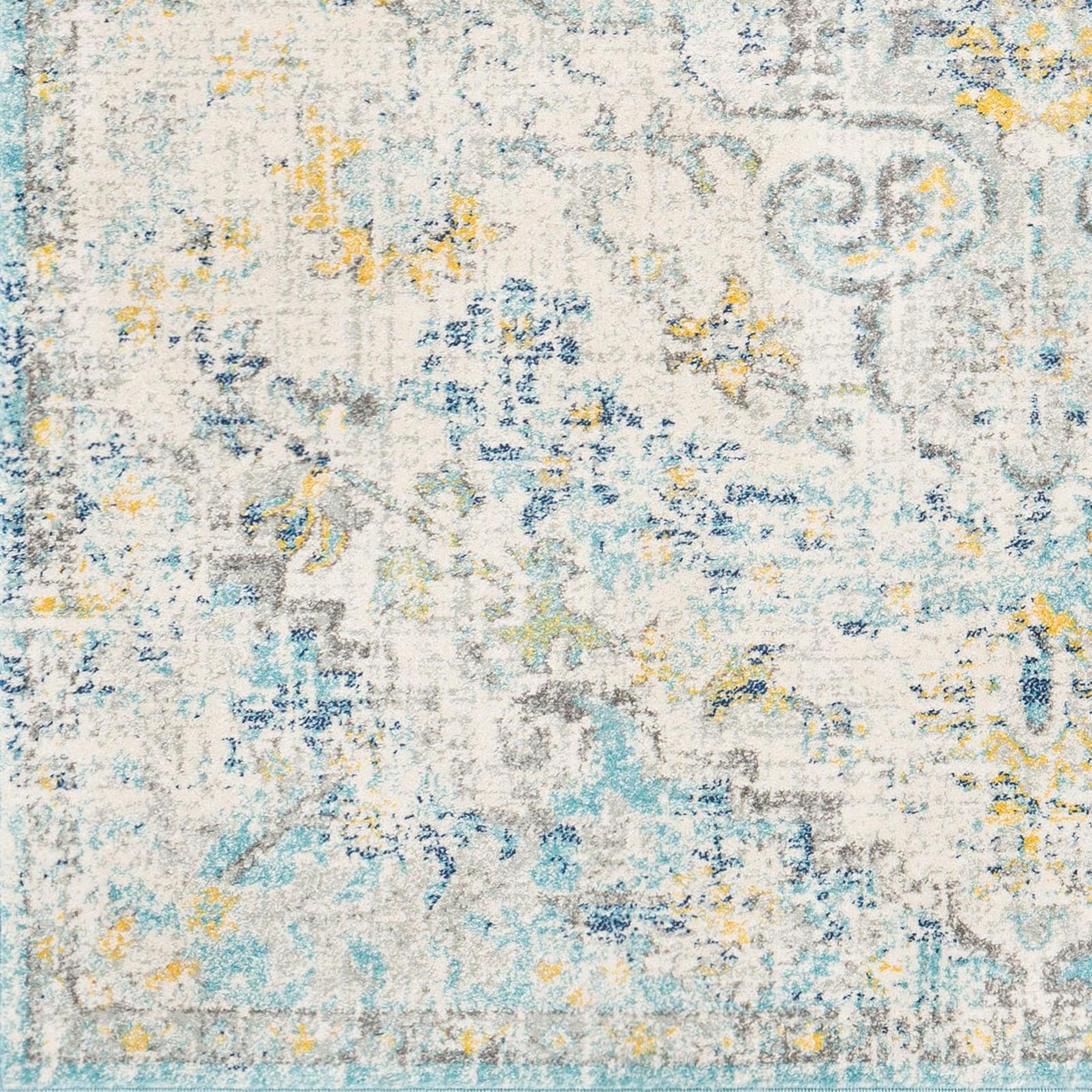 Livabliss 3'11"x5'7" Abby Traditional Rugs Cream/Charcoal: Medium Pile, Stain & Fade-Resistant, Indoor Use