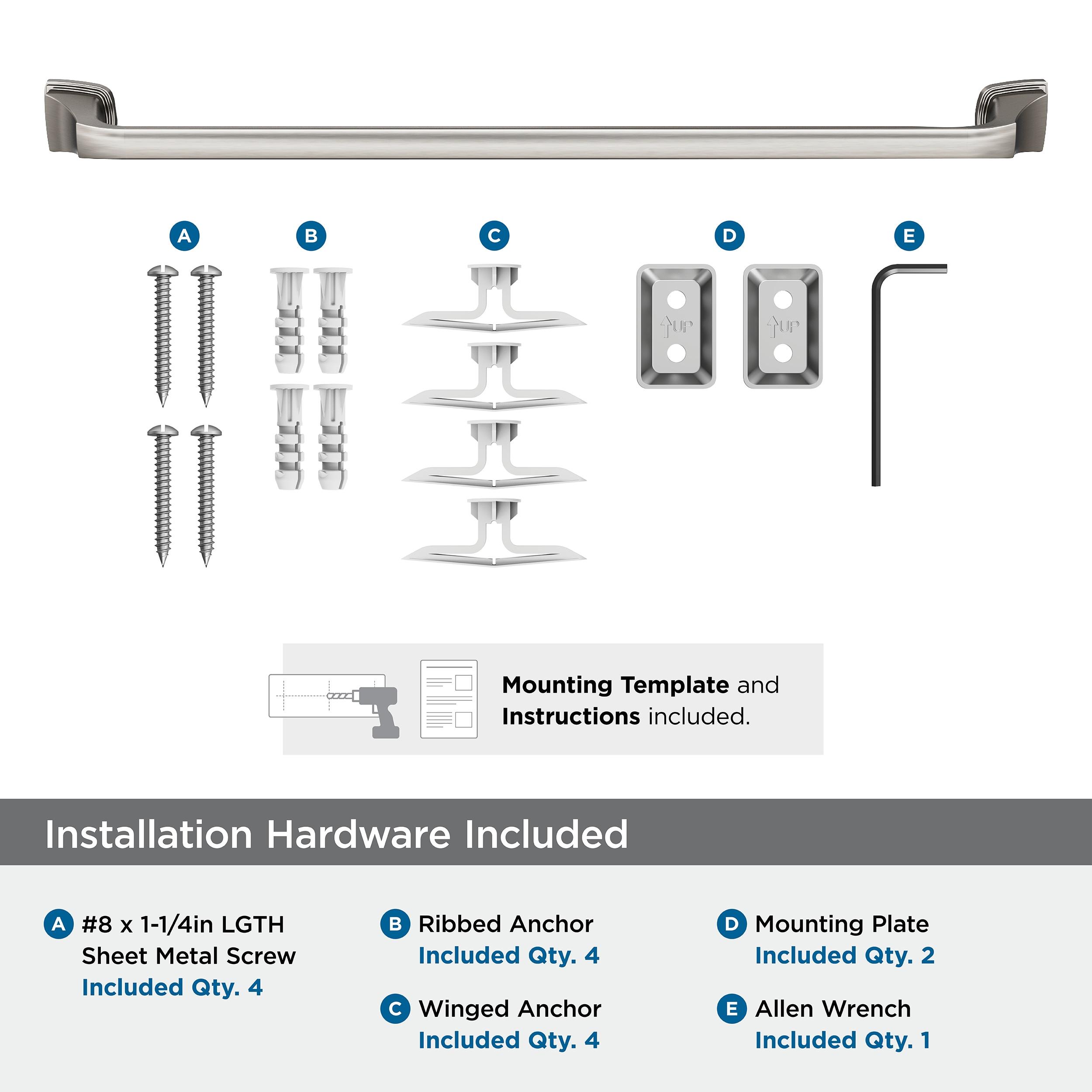 Amerock Revitalize Brushed Nickel 24 inch (610mm) Towel Bar