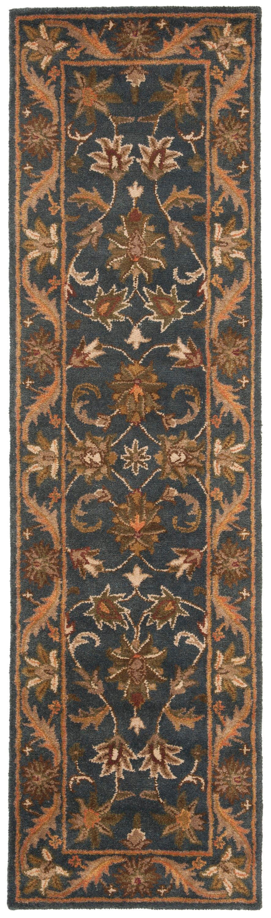 Antiquity AT52 Hand Tufted Indoor Runner Rug - Blue/Gold - 2'3"x12' - Safavieh