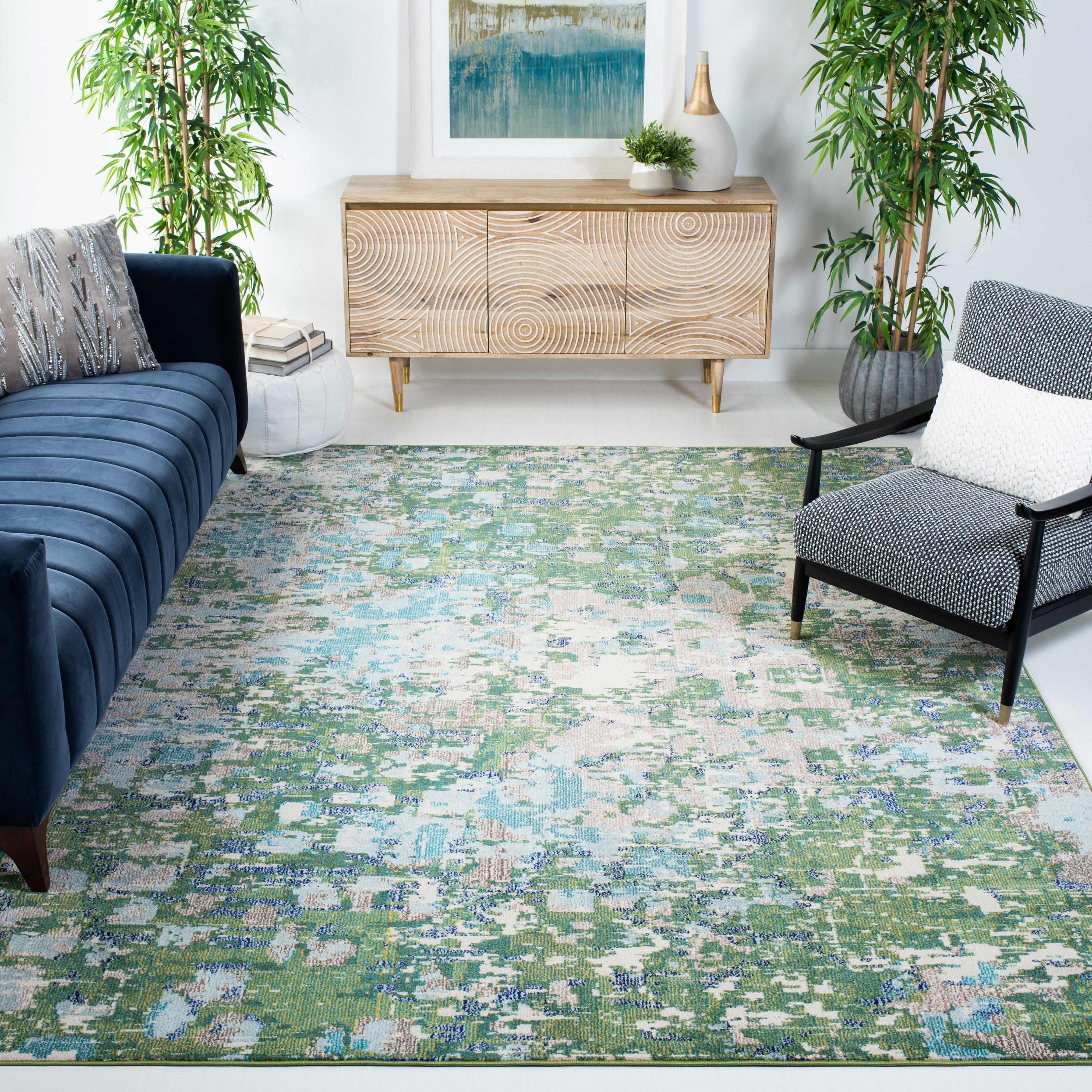 Madison MAD425 Power Loomed Indoor Area Rug - Green/Turquoise - 8'x10' - Safavieh