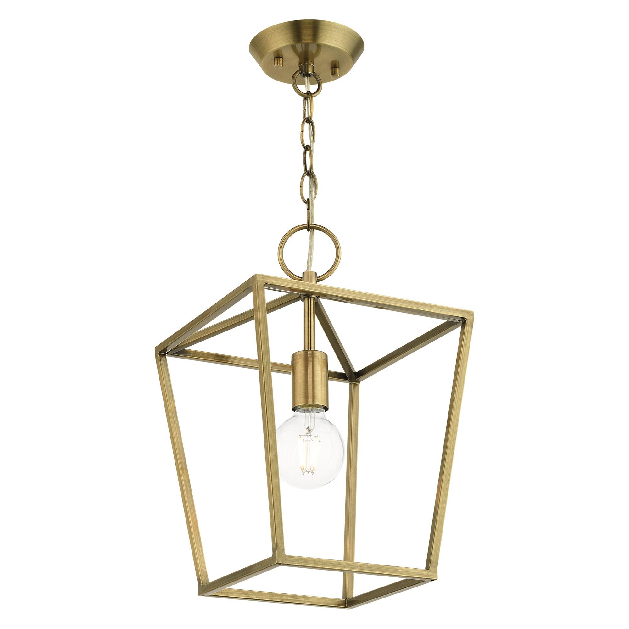 10 Sq. inch 1 Light Convertible Lantern Pendant Lighting Fixture