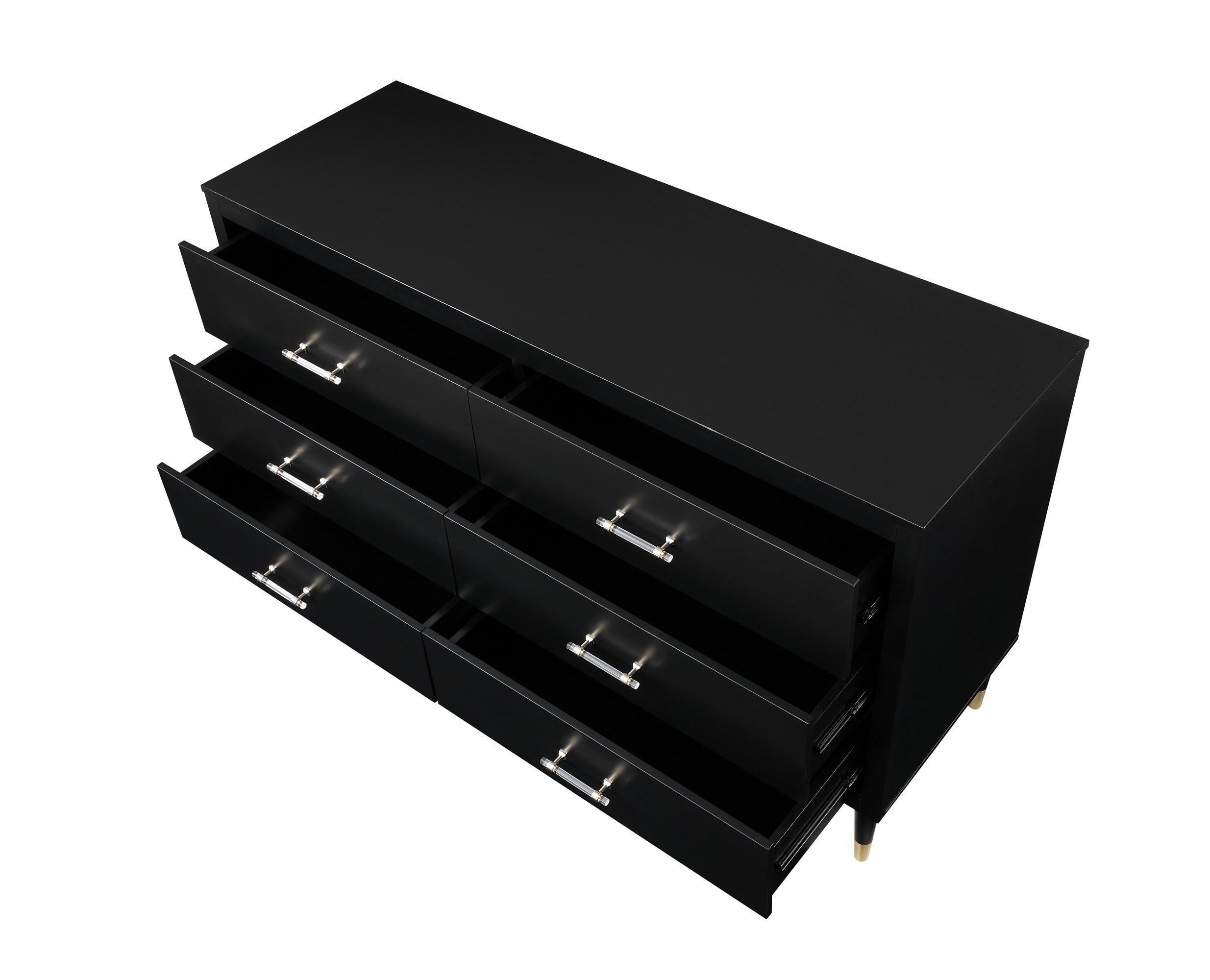 Manhattan Comfort Solid Wood 60'' W 6 - Drawer Dresser