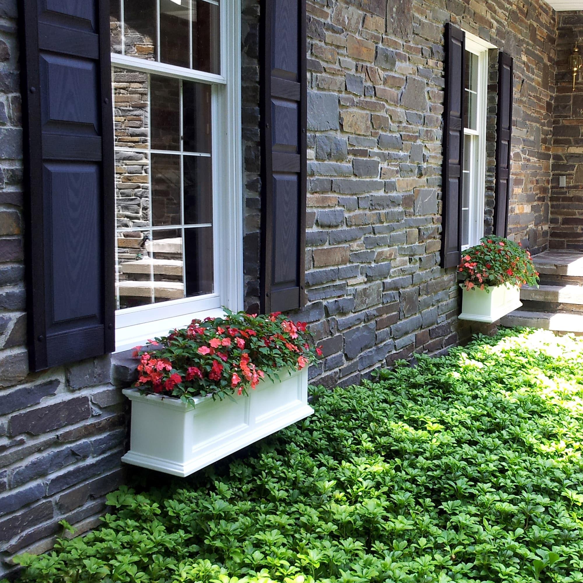 Mayne Inc. Anastasiya Resin Window Box Planter with Water Reservoir