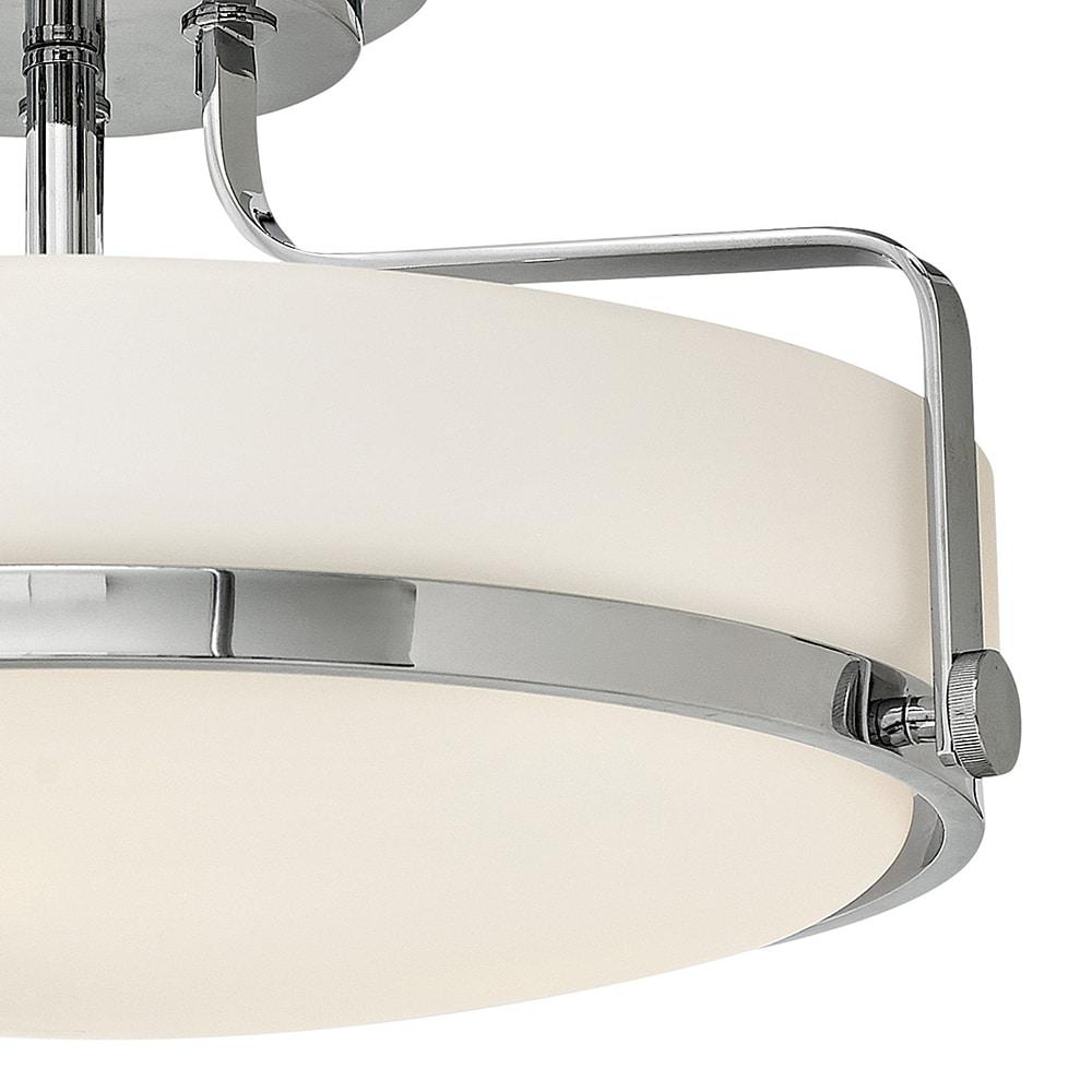 Harper Three Light 18" Retro Bowl Semi-Flush Mount Ceiling Light