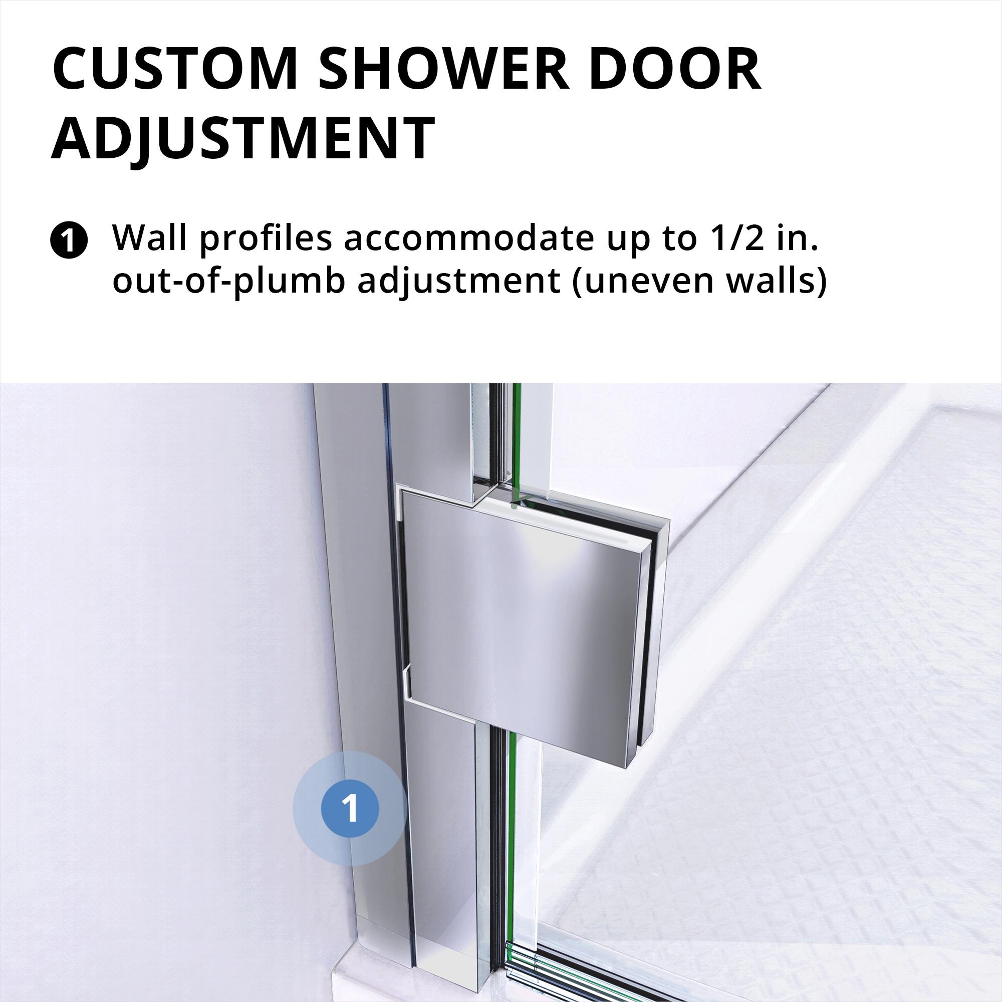 Lumen 36" W x 36" D x 74.75" H Semi-Frameless Square Shower Enclosure with Base Included