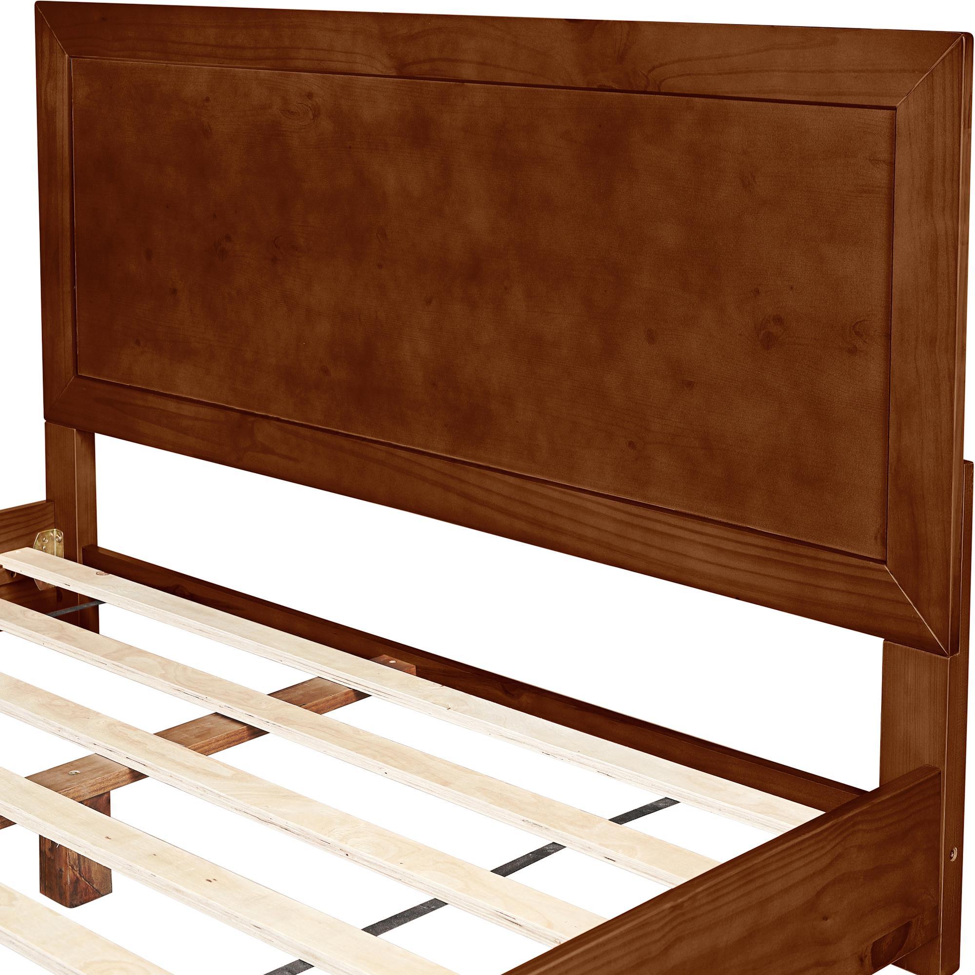 Camden Isle Oxford Platform Bed | Paneled Headboard | Low Profile | Queen, Walnut