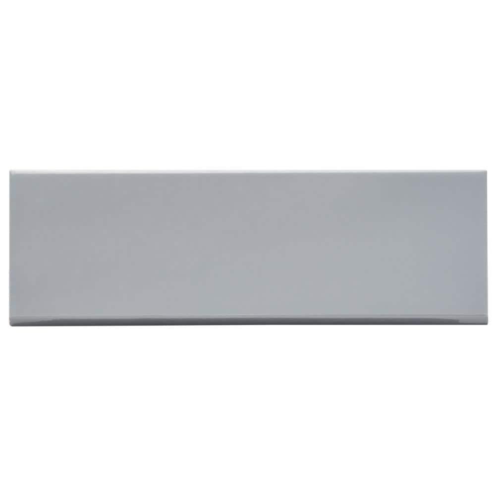 Bond Tile Remington 3.93 in. x 11.81 in. Polished Porcelain Wall Bullnose Tile