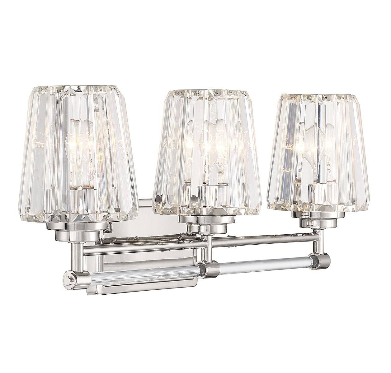 Savoy House Garnet 3 - Light Vanity in  Polished Nickel