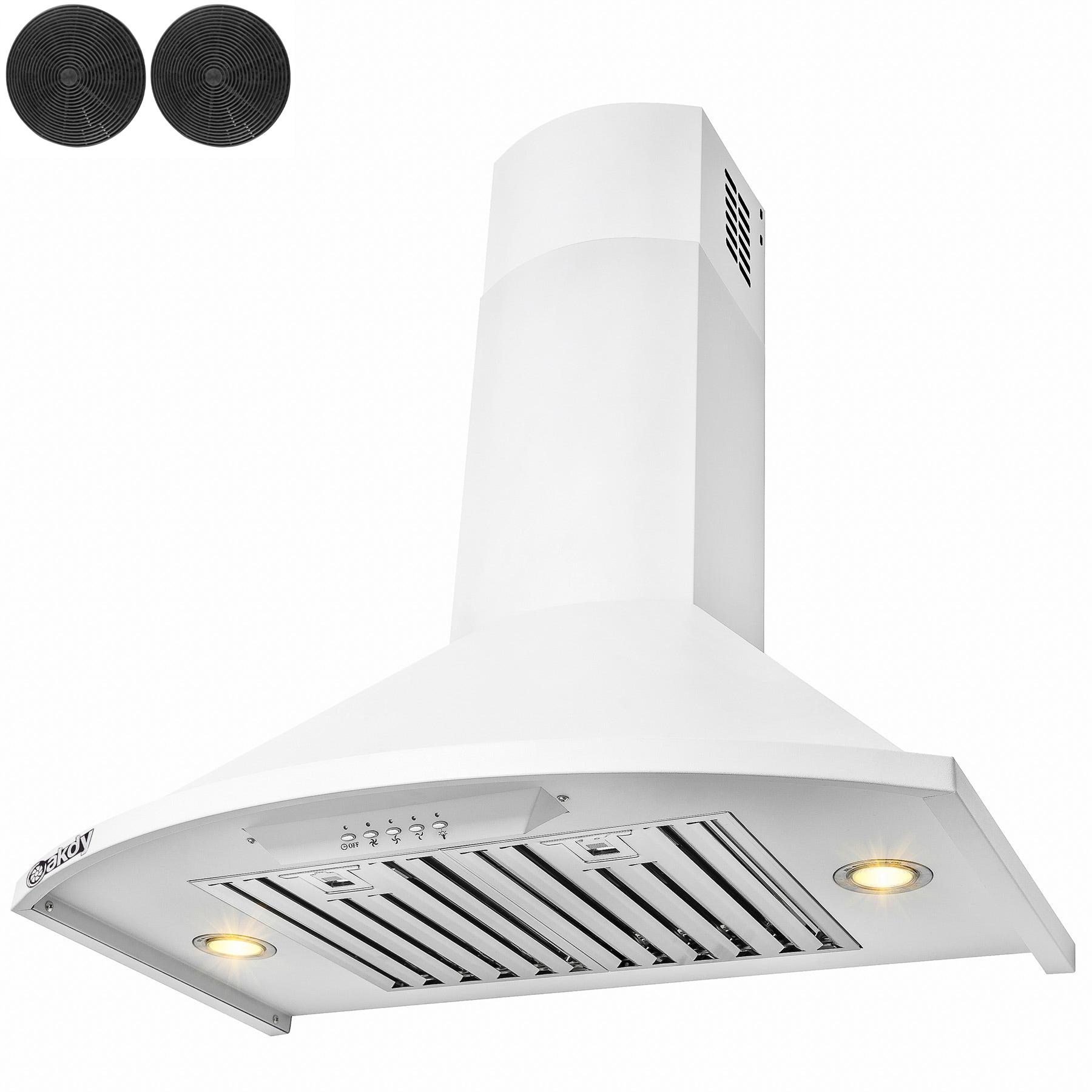 30-in Convertible 343 CFM Stainless Steel Wall Mount Range Hood with Carbon Filter