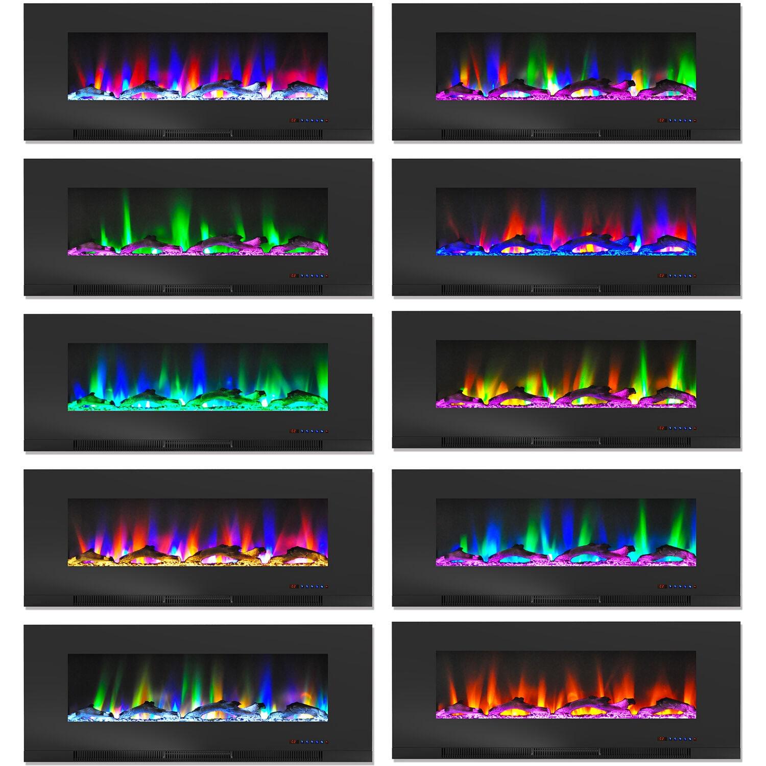 Cambridge Cambridge Wall Mount Electric Fireplace Heater with Remote Control for Indoor Use in Living Room, Bedroom, Home Office