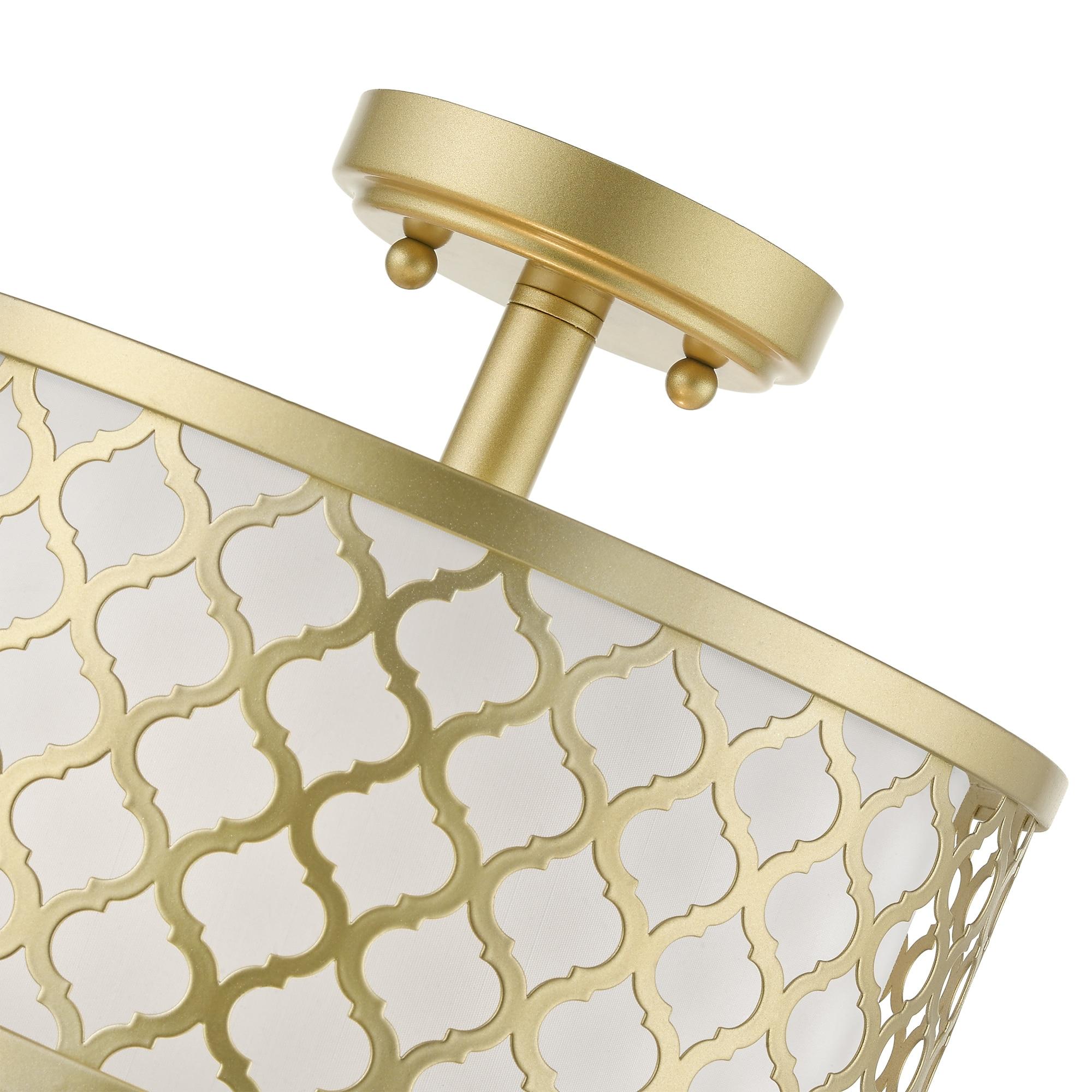 Livex Lighting Arabesque 2 - Light Semi-Flush Mount in  Soft Gold
