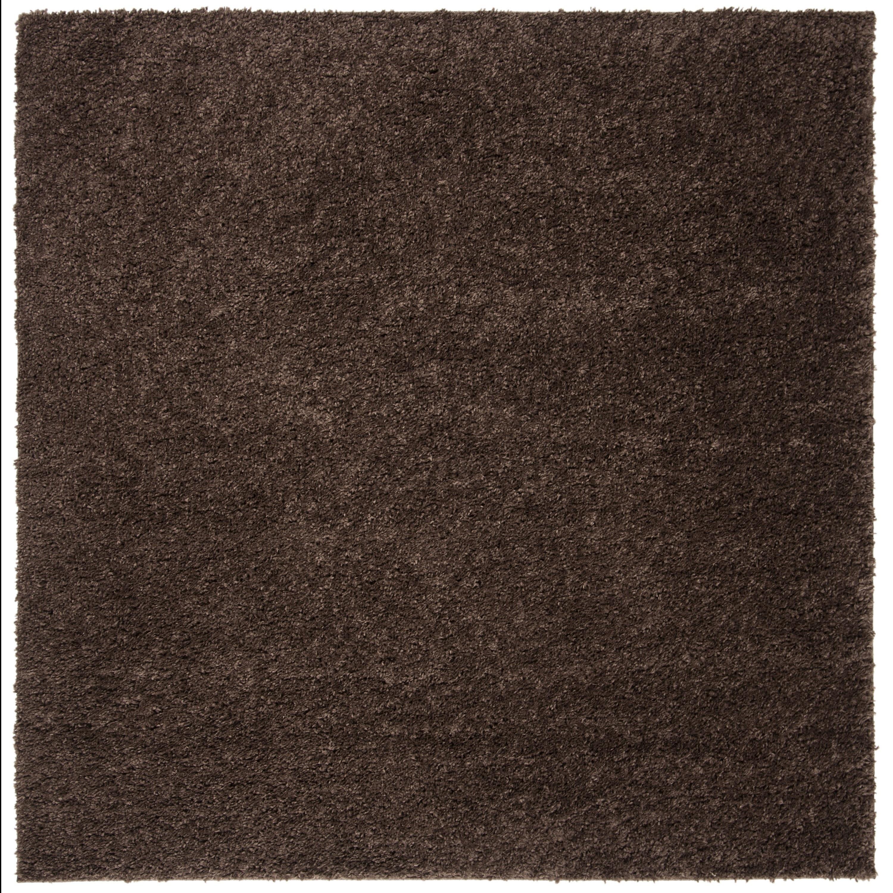 August Shag 900 AUG900 Power Loomed Indoor Accent Rug - Brown - 3'x3' - Safavieh