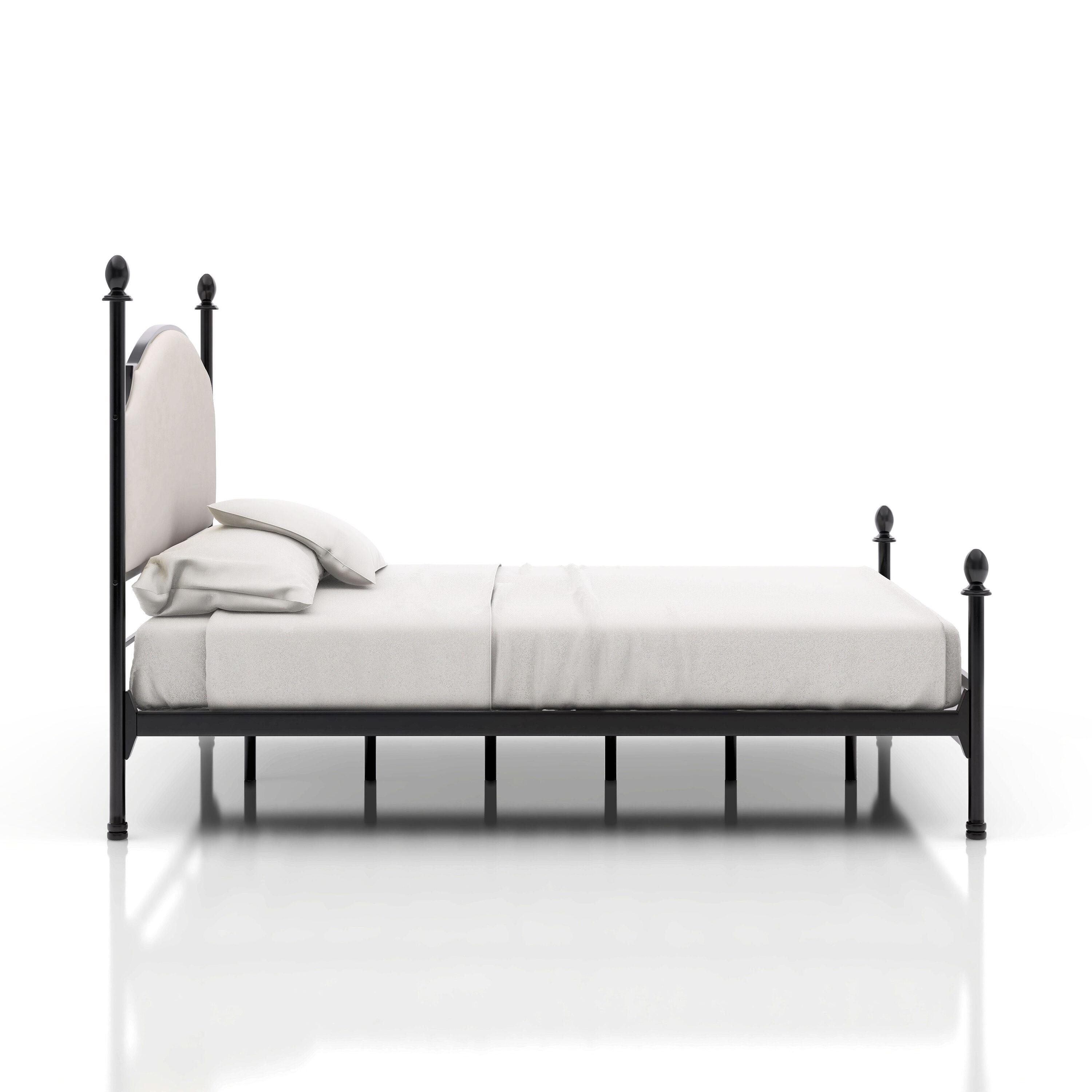 Blakesburg Upholstered Metal Four Poster Bed
