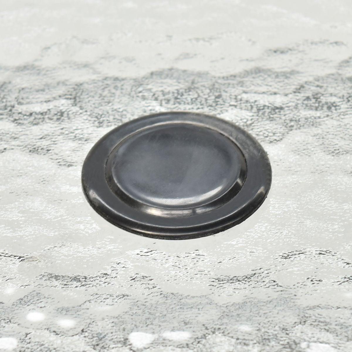 Lark Manor™ Aliyahna 32'' Patio Square Table Tempered Glass Steel Frame Outdoor Pool Yard Garden