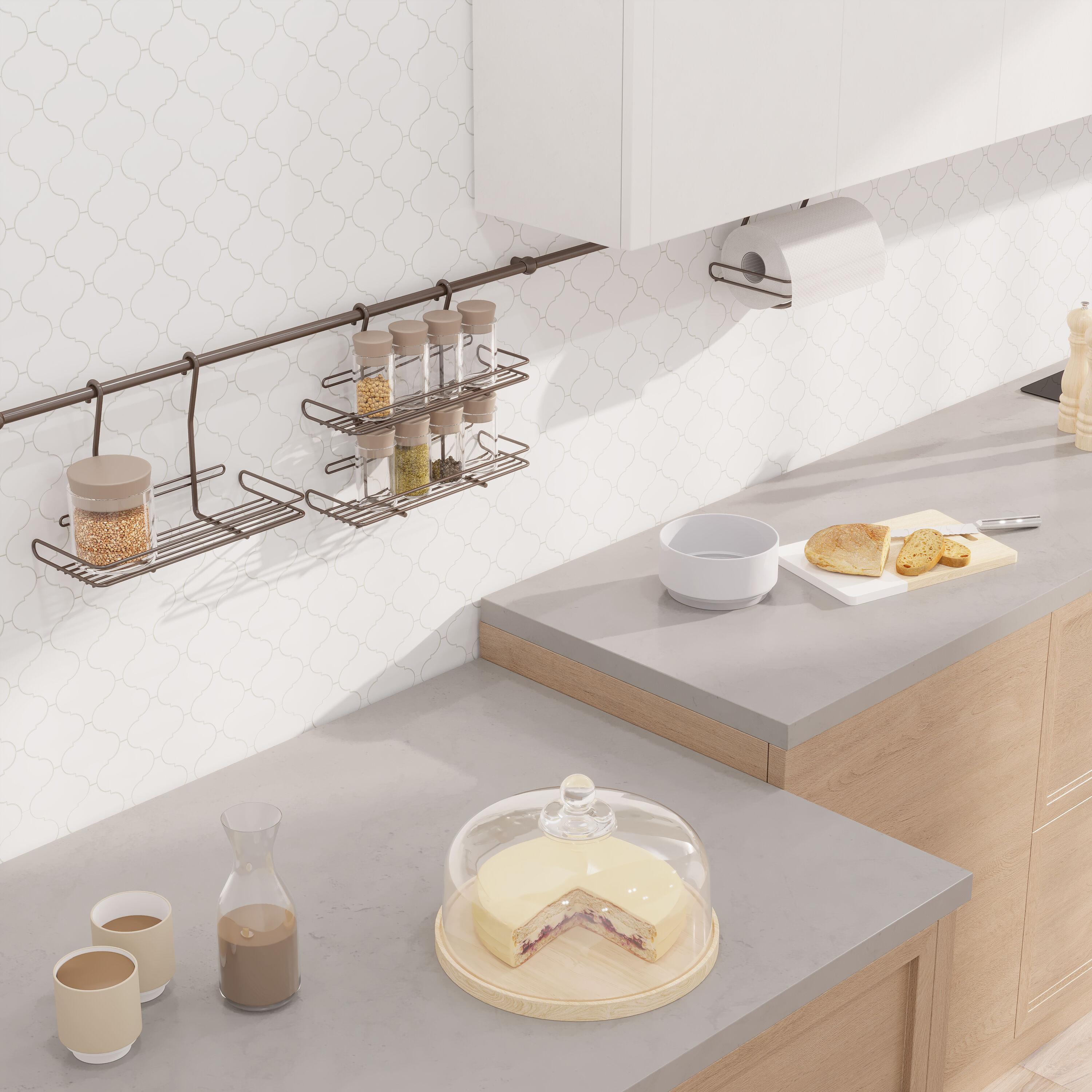 Zurich White 5'' x 5'' Marble Peel and Stick Wall Tile