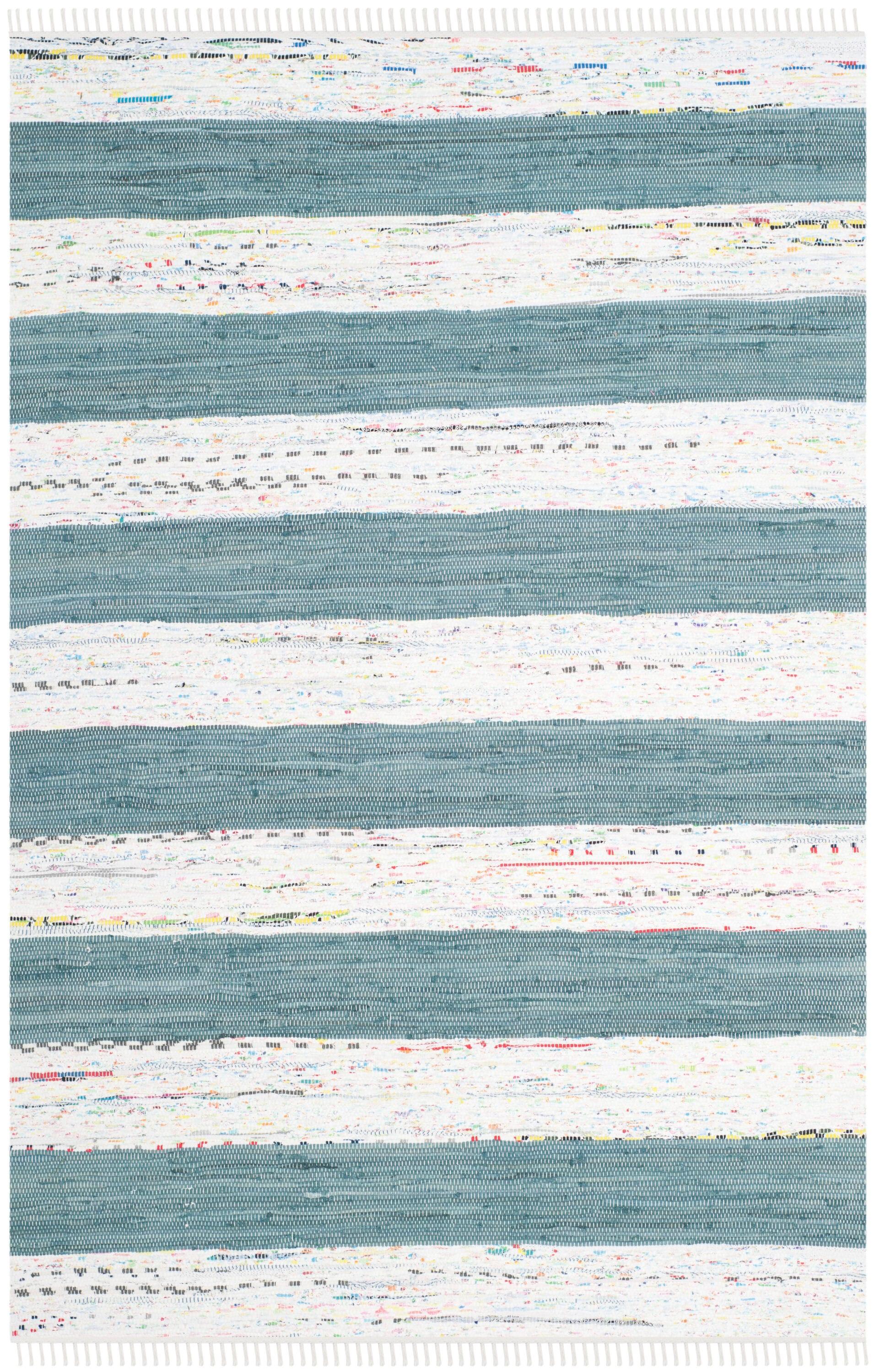 Montauk MTK720 Hand Woven Area Rug - Ivory/Charcoal - 5'x7' - Safavieh.