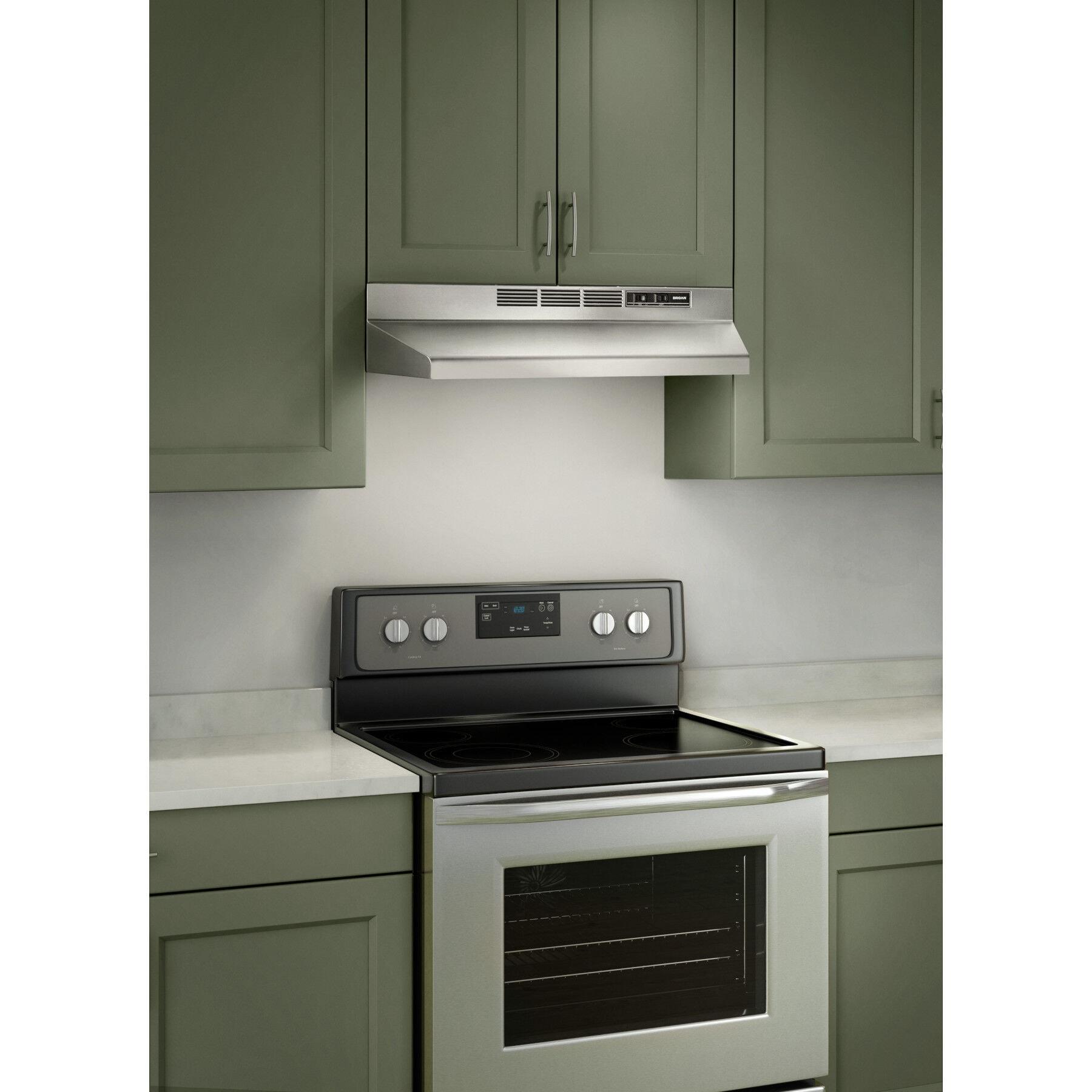 Broan NuTone Broan NuTone 36" Steel 190 CFM Ductless (Non-Vented) Under Cabinet Range Hood with Charcoal Filter 413604