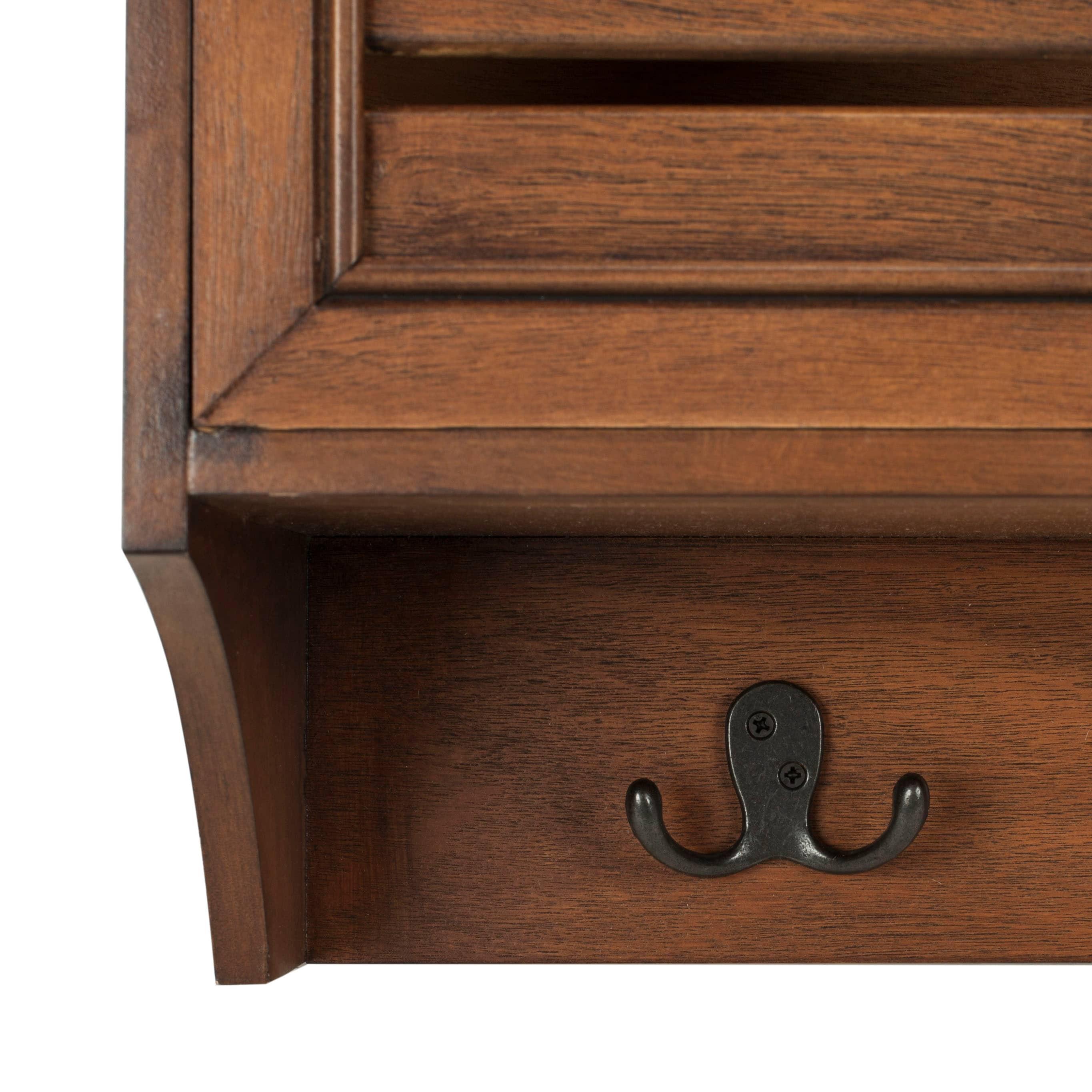 Leon Hanging 3 Drawer Wall Rack - Honey - Safavieh