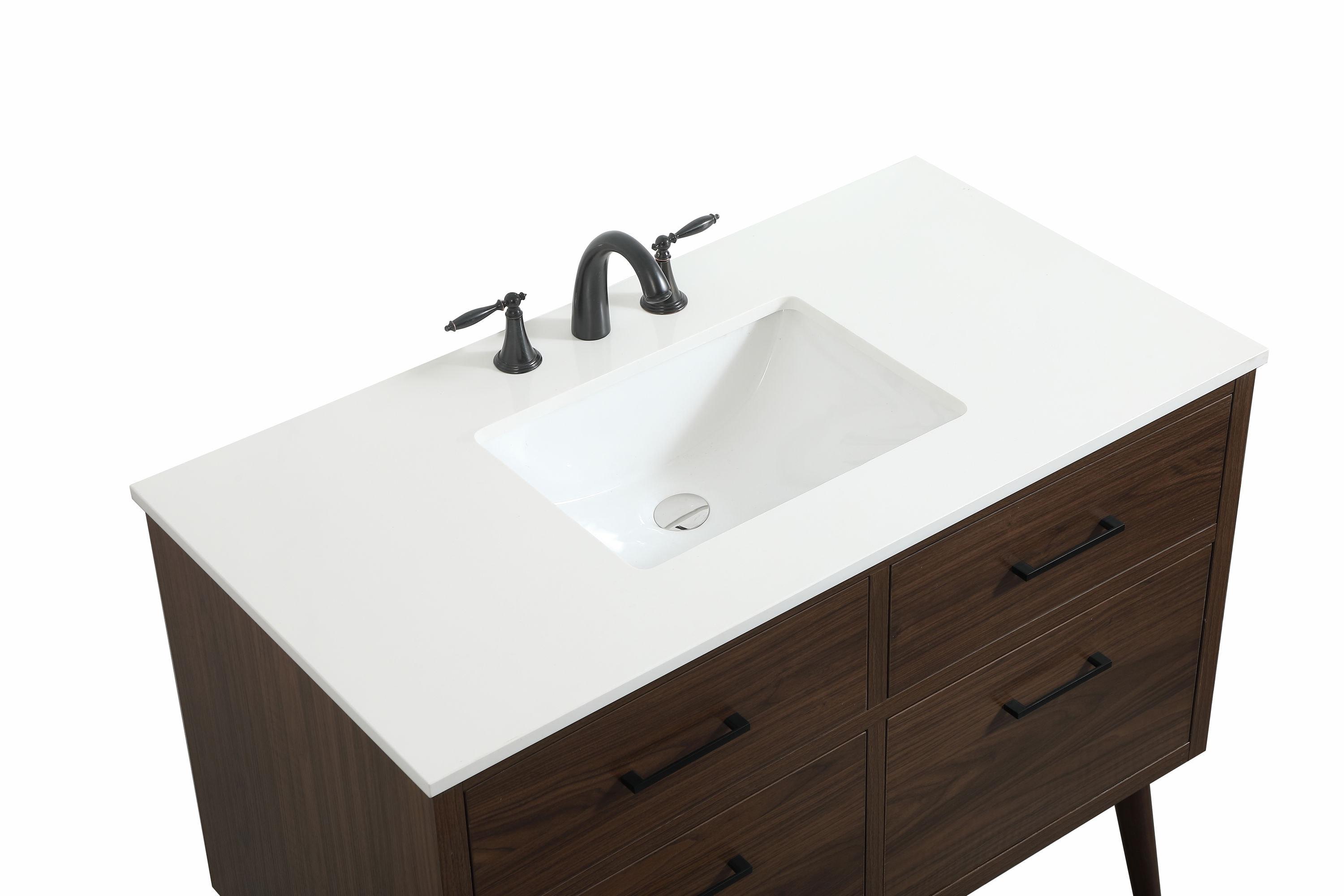 Elegant Kitchen and Bath Elegant Kitchen and Bath 42 Inch Single Bathroom Vanity in Natural Oak