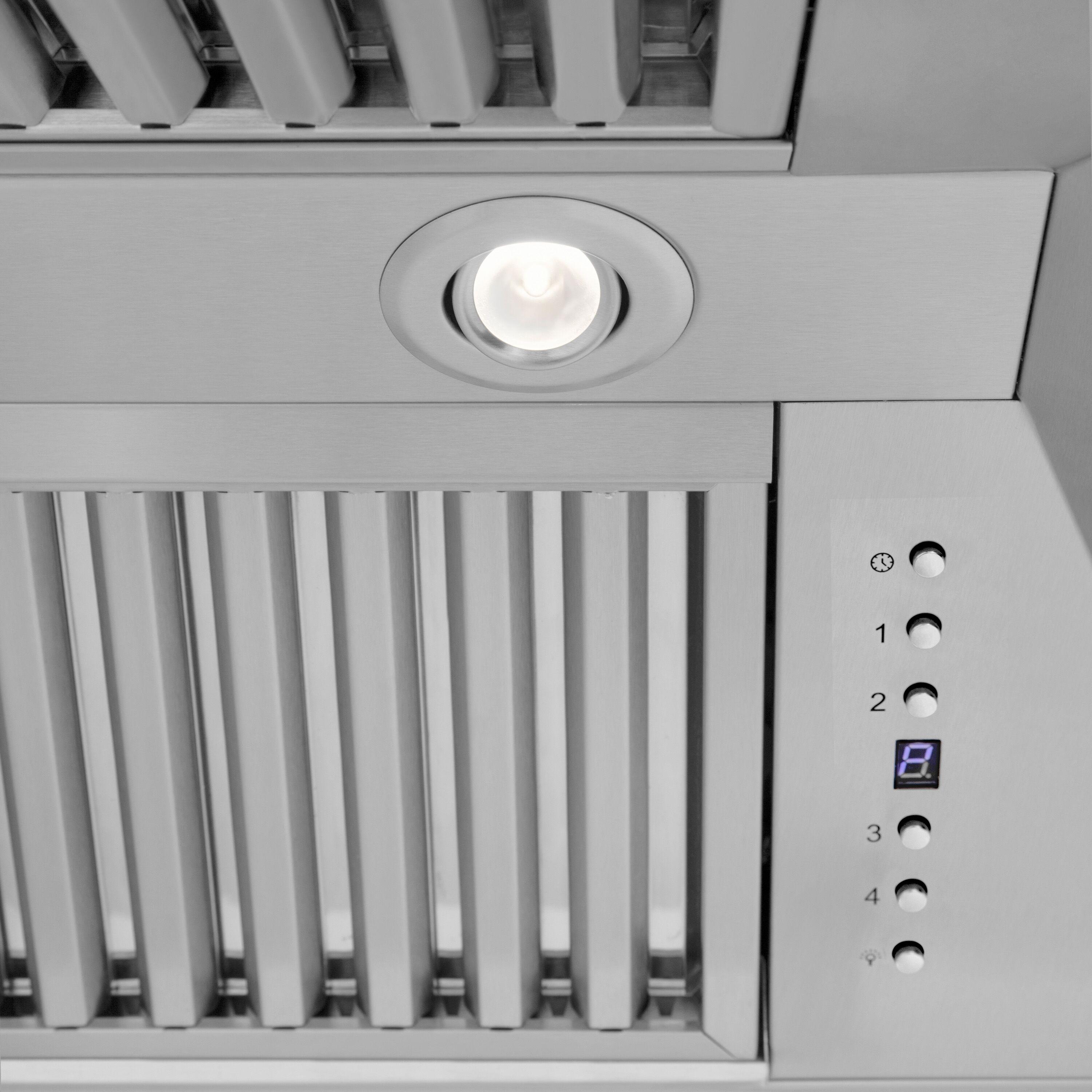 ZLINE ZLINE 36 in. Designer Series Satin Stainless Steel Convertible Vent Wall Mount Range Hood 8KBS-36