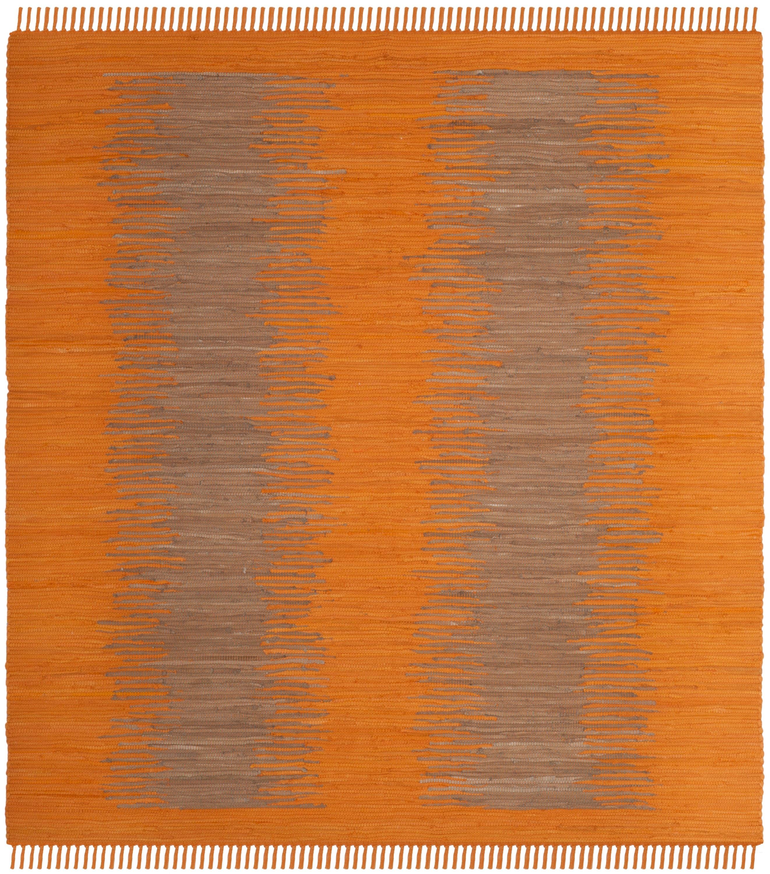 Montauk MTK718 Hand Woven Indoor Area Rug - Orange - 6'x6' - Safavieh.