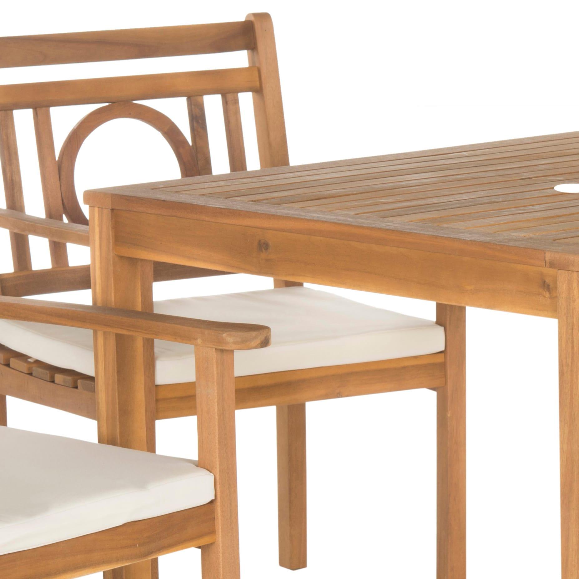 Montclair 5 Piece Patio Outdoor Dining Set - Natural/Beige - Safavieh.