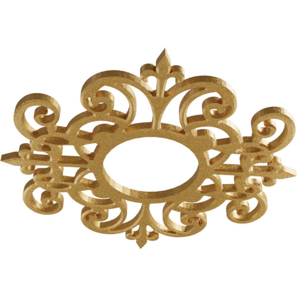 20"OD x 6 1/2"ID x 1/2"P Dijon Architectural Grade PVC Pierced Ceiling Medallion, Gold