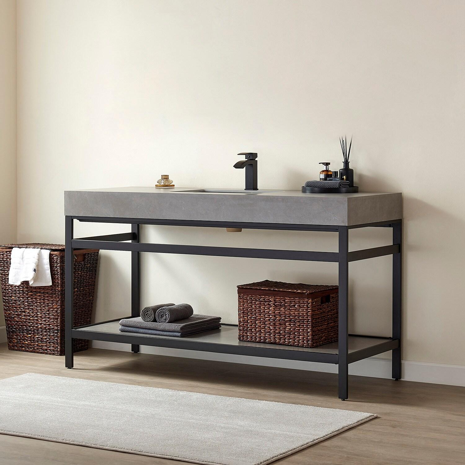 Vinnova 60'' Single Bathroom Vanity with Stone Top