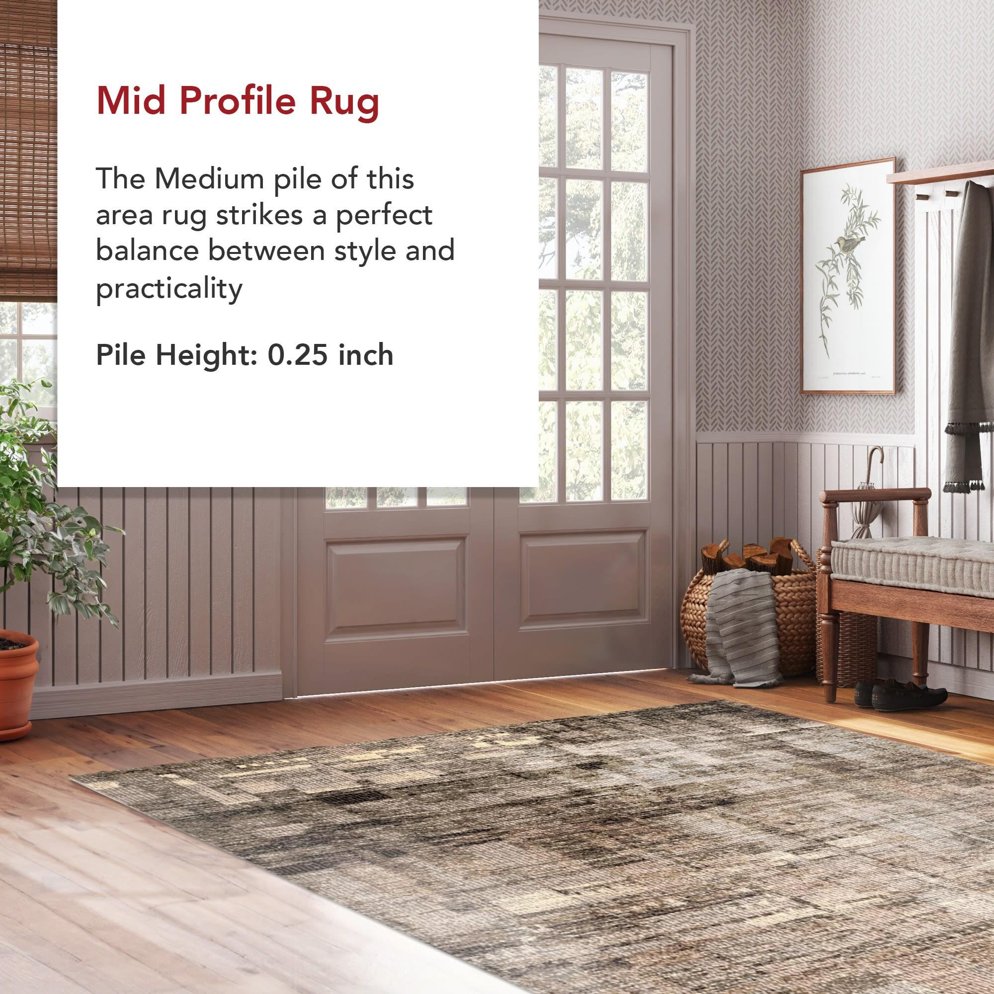 Nuloom Lilly Abstract 5x8 Indoor Area Rug for Living Room Bedroom Dining Room Kitchen, Brown/Ivory