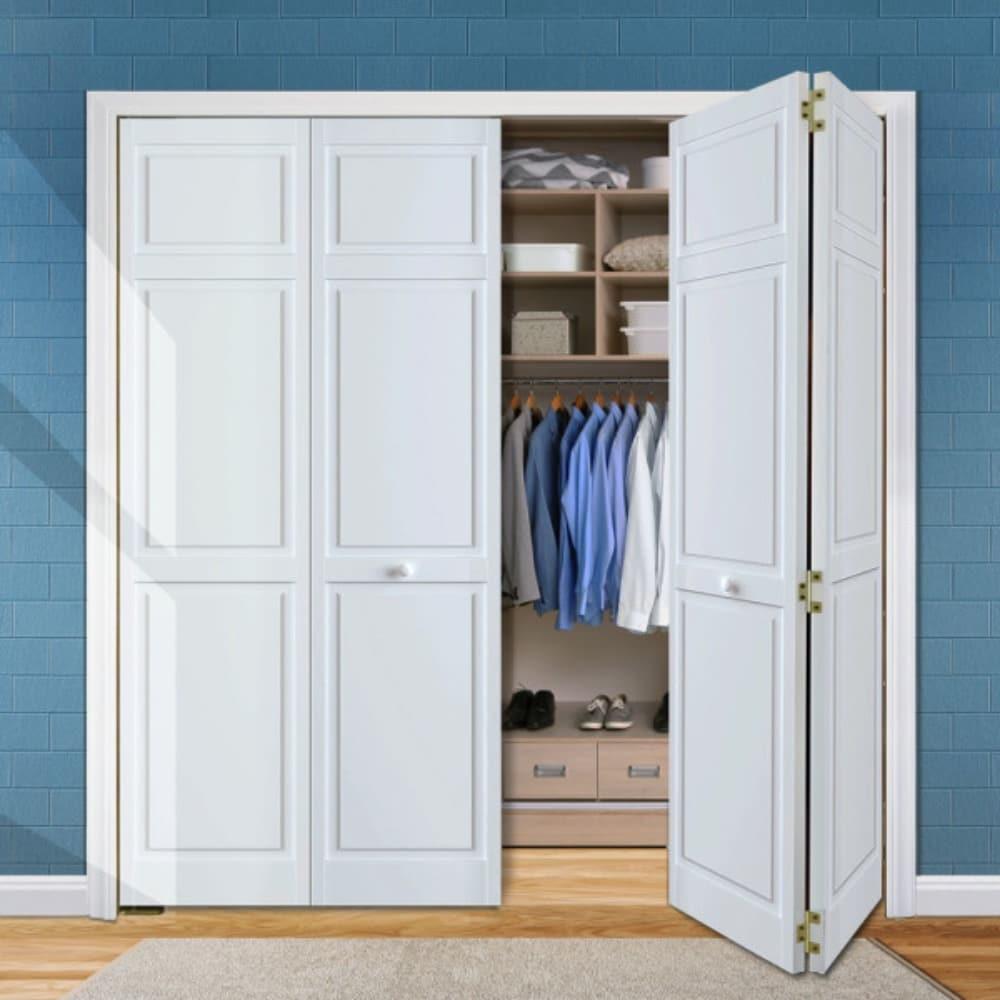 Kimberly Bay Paneled Wood Primed Bi-Fold Door