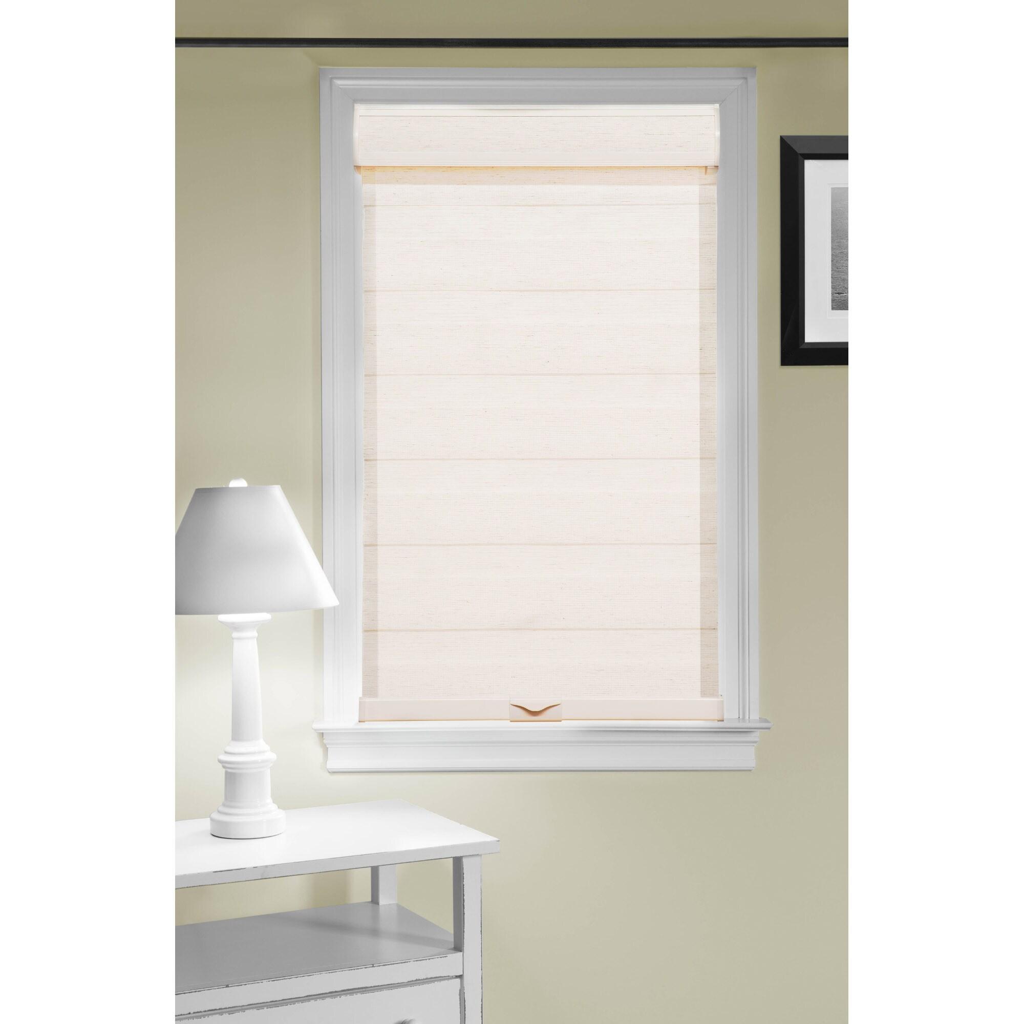 Celestial Linen Cordless Light Filtering Double Layered Polyester Roller Shade 34 in. W x 72 in. L