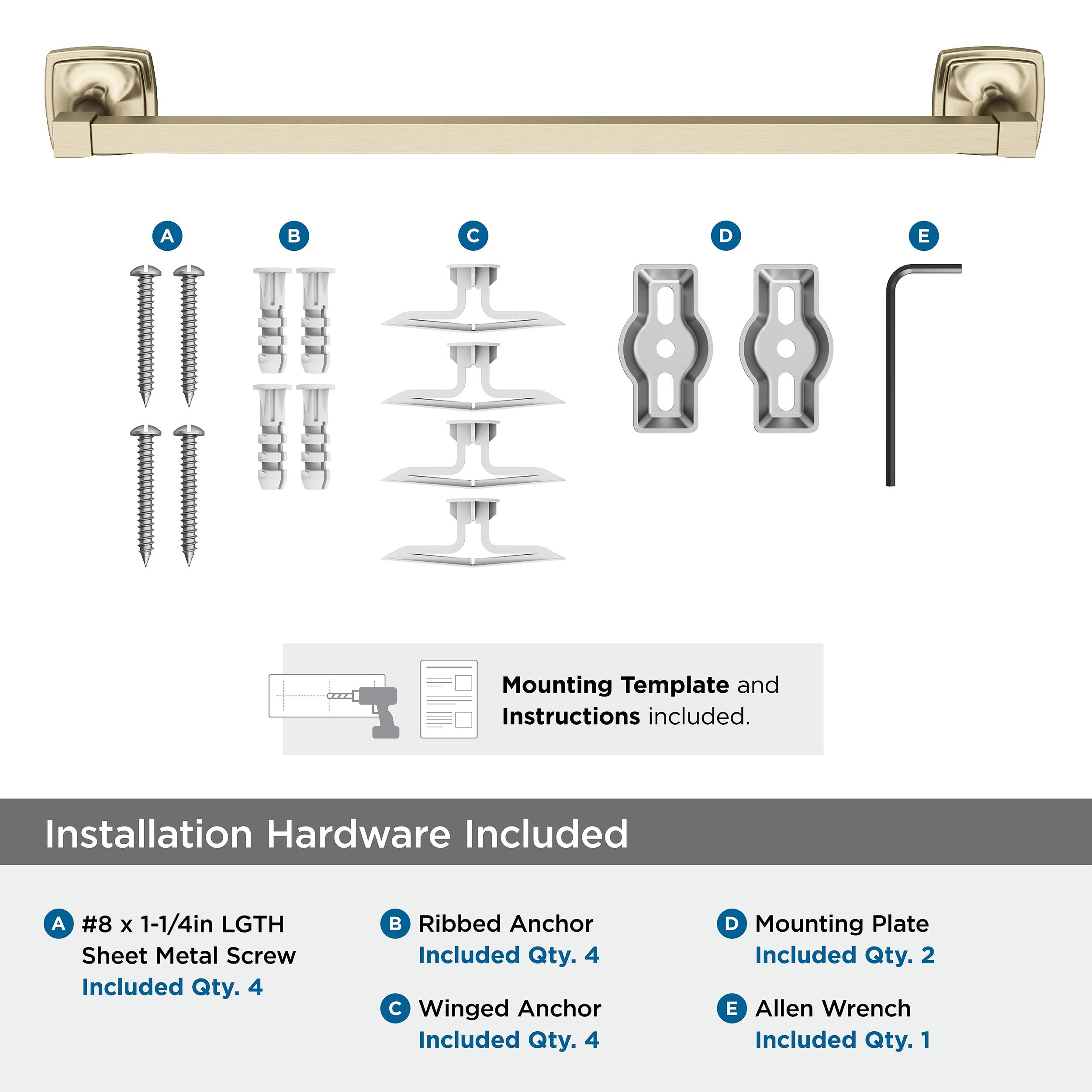 Amerock Stature Golden Champagne 18 inch (457mm) Towel Bar