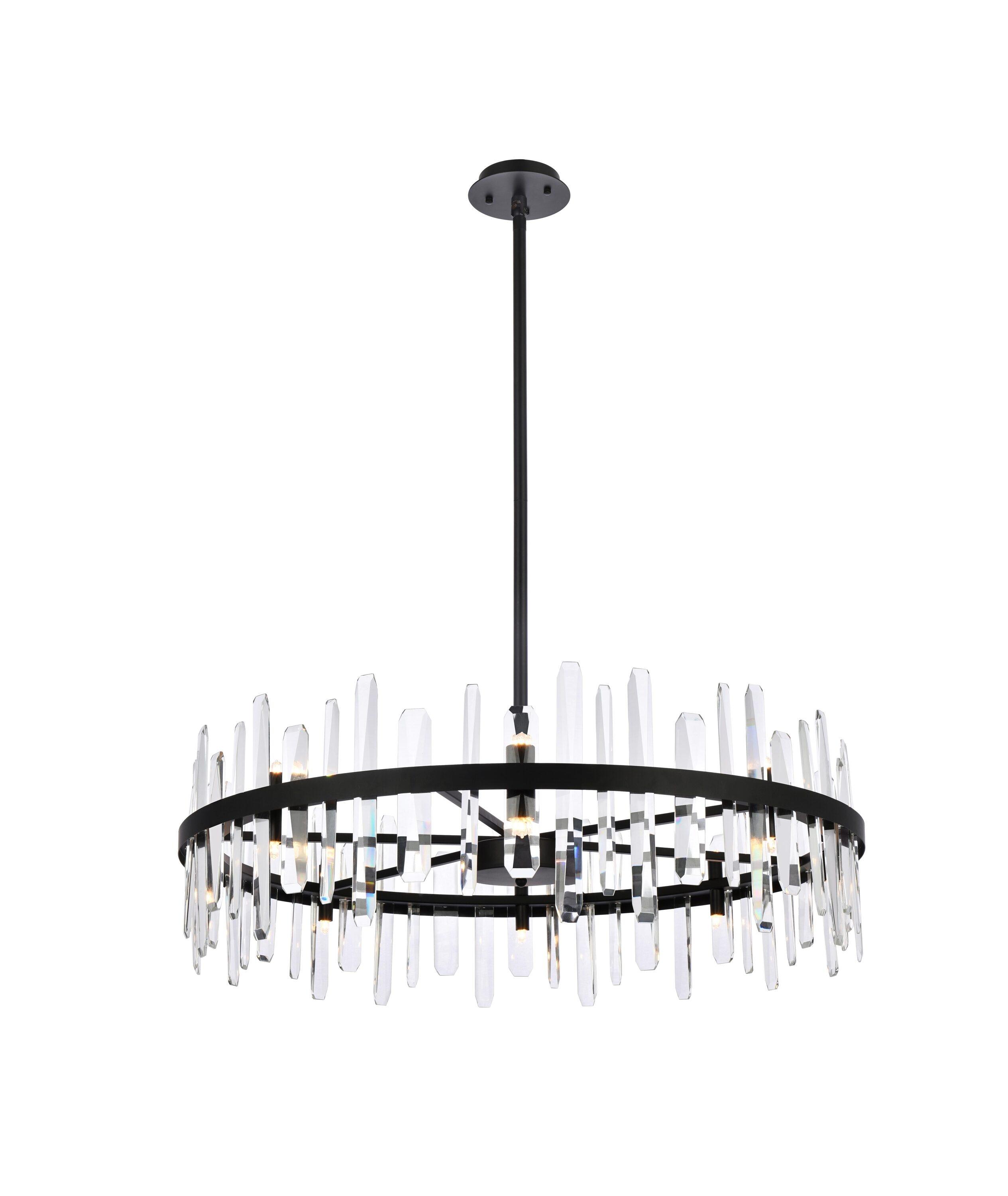Elegant Lighting Serena 16 - Light Chandelier in  Black