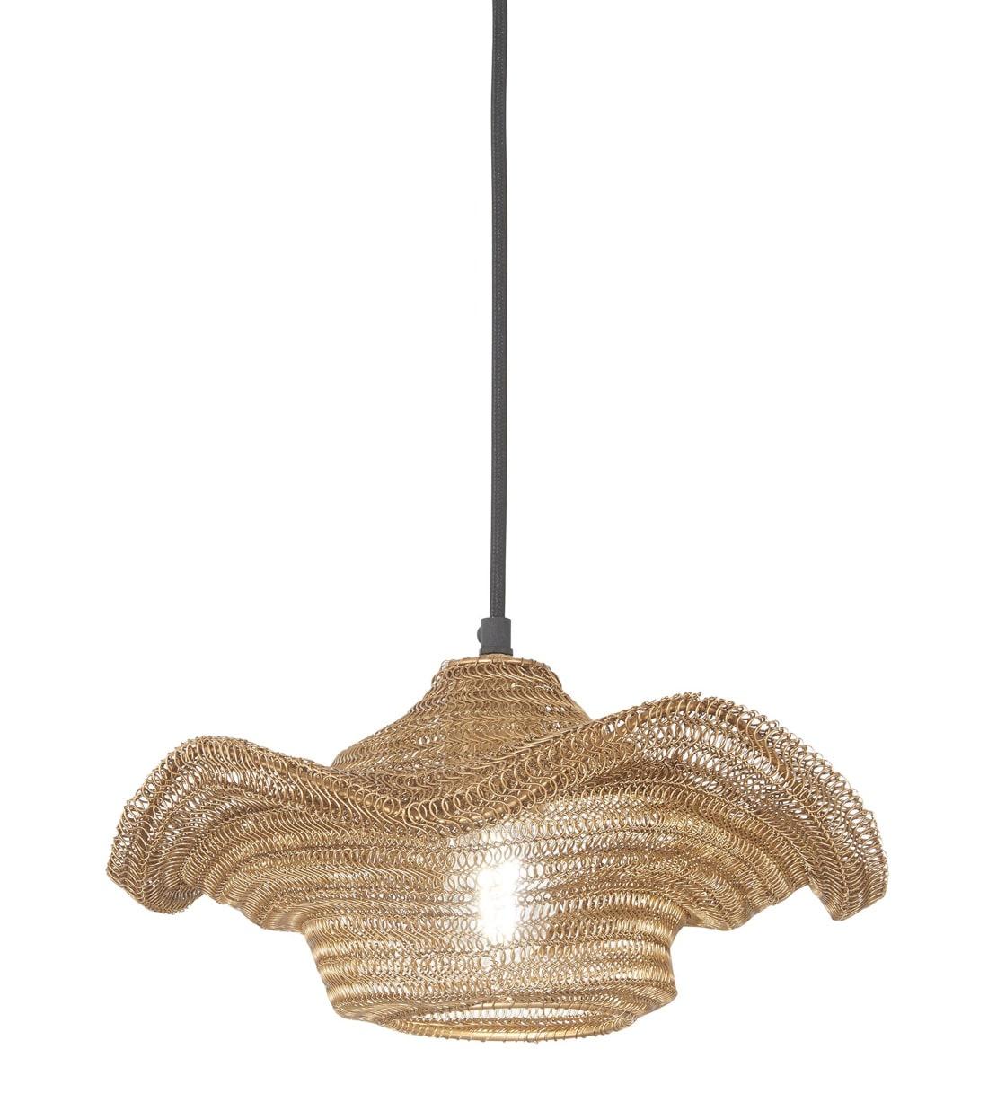 Small 1 Light Pendant In Gilded Brass Finish
