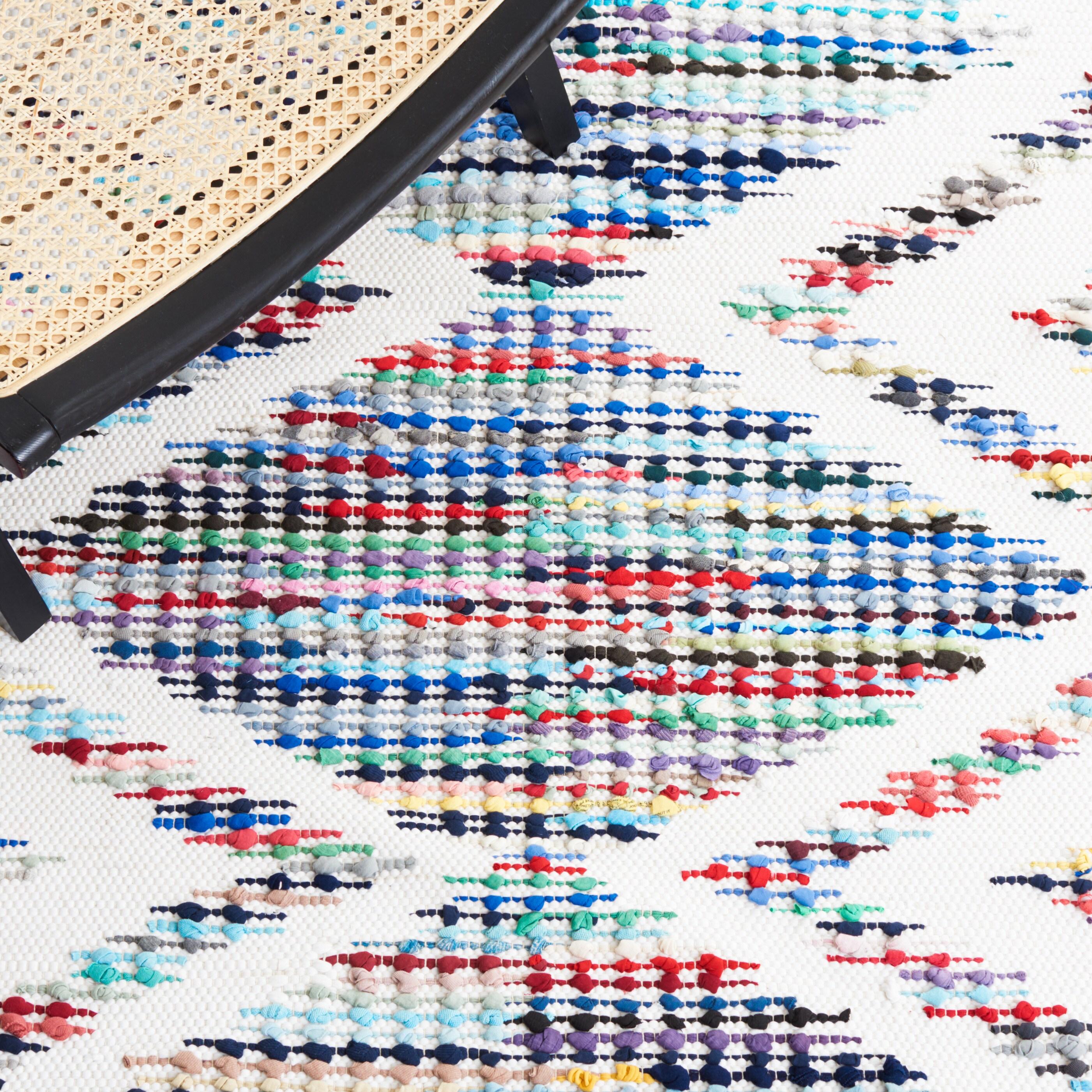 Montauk MTK817 Hand Woven Area Rug - Ivory/Blue - 5'x8' - Safavieh.