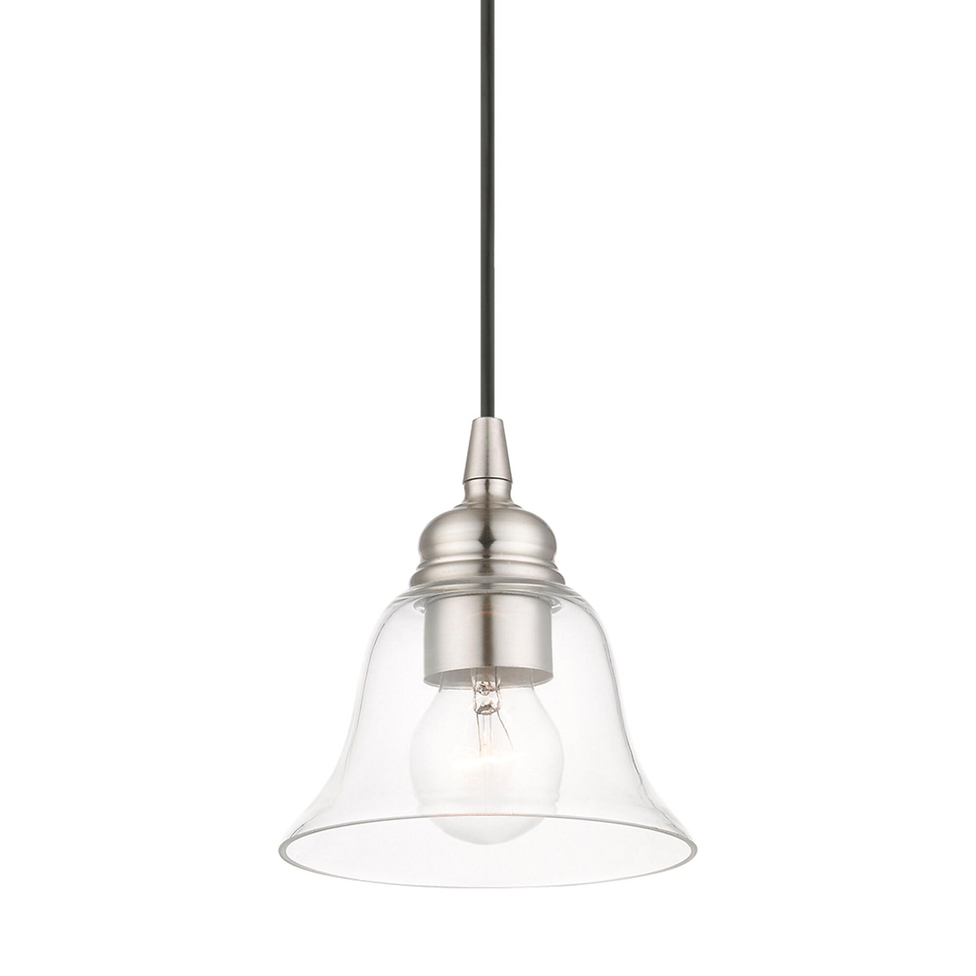 Livex Lighting Moreland 1 - Light Pendant in Brushed Nickel