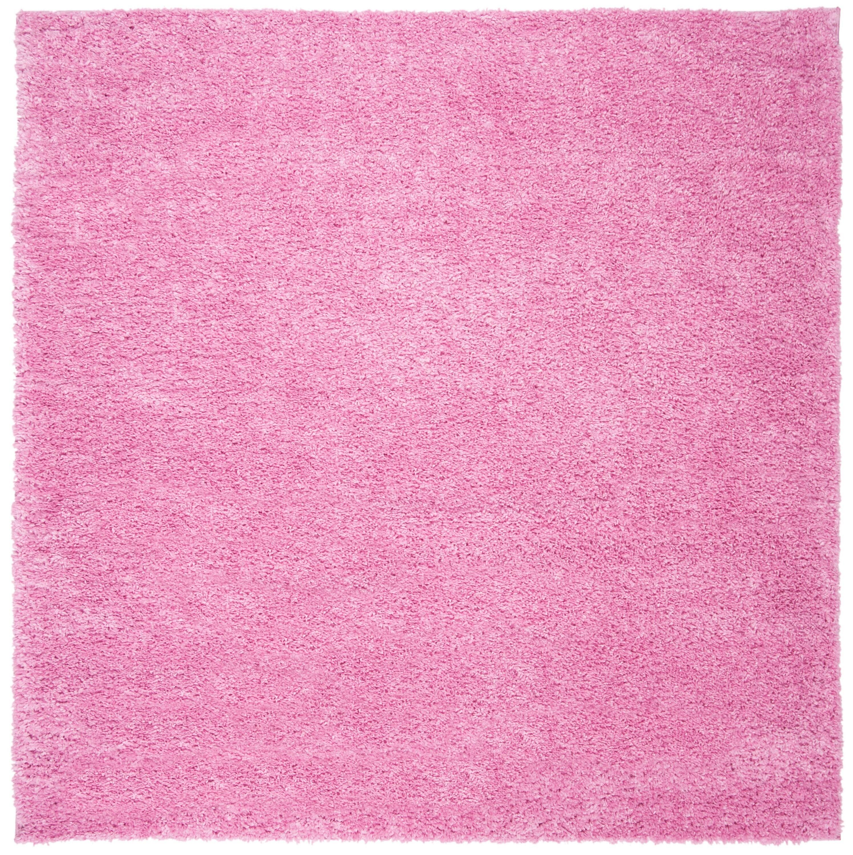 August Shag 900 AUG900 Power Loomed Indoor Area Rug - Pink - 5'3"x5'3" - Safavieh