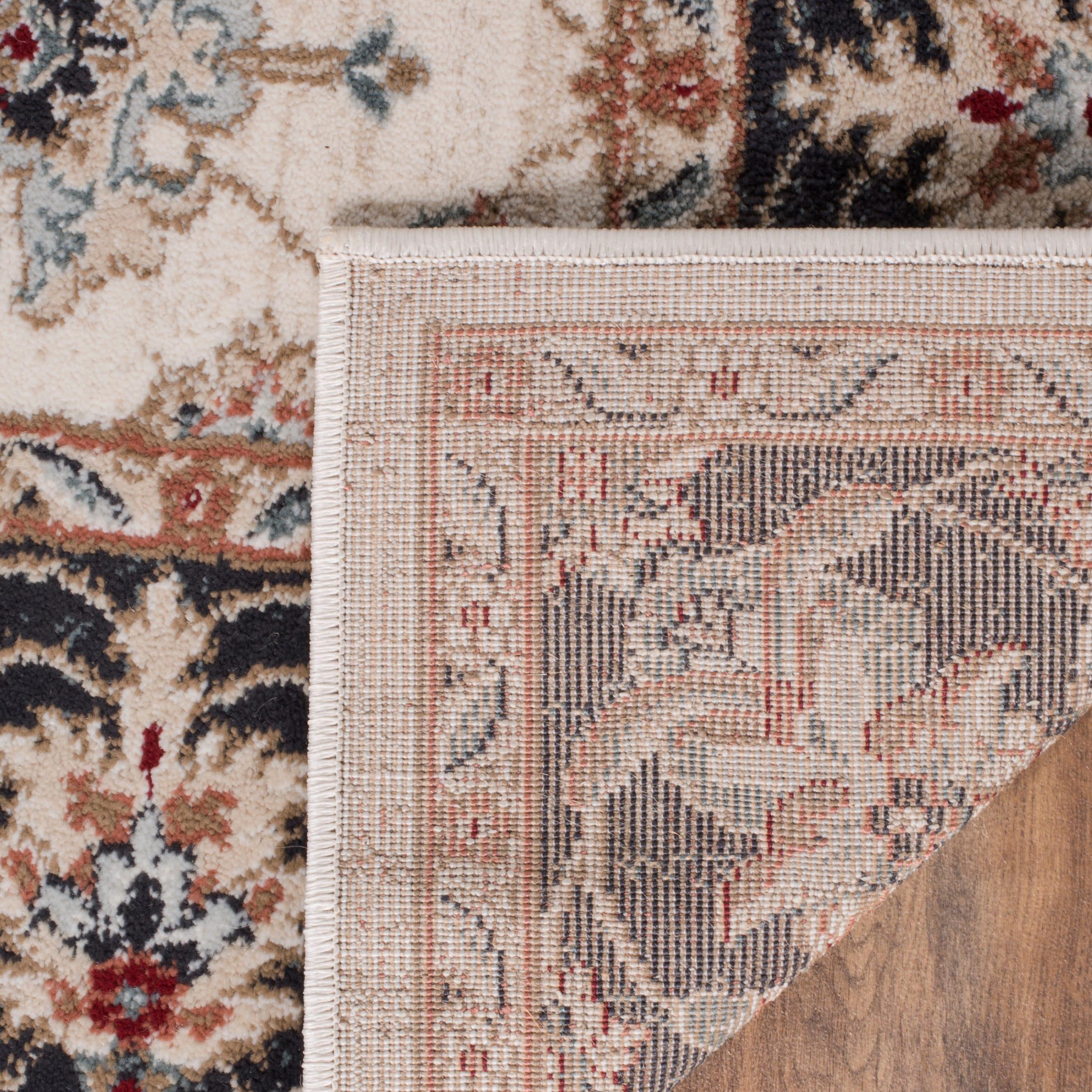 Lyndhurst LNH332 Power Loomed Runner Rug - Cream/Navy - 2'3"x8' - Safavieh.