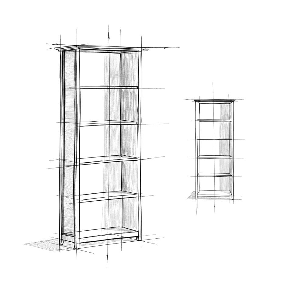 Simpli Home Amherst SOLID WOOD 5 Shelf Bookcase