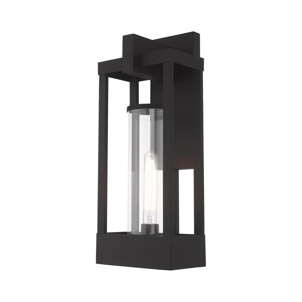 Livex Lighting 20993-04 Delancey - 20" One Light Outdoor Wall Lantern, Black Finish with Clear Glass